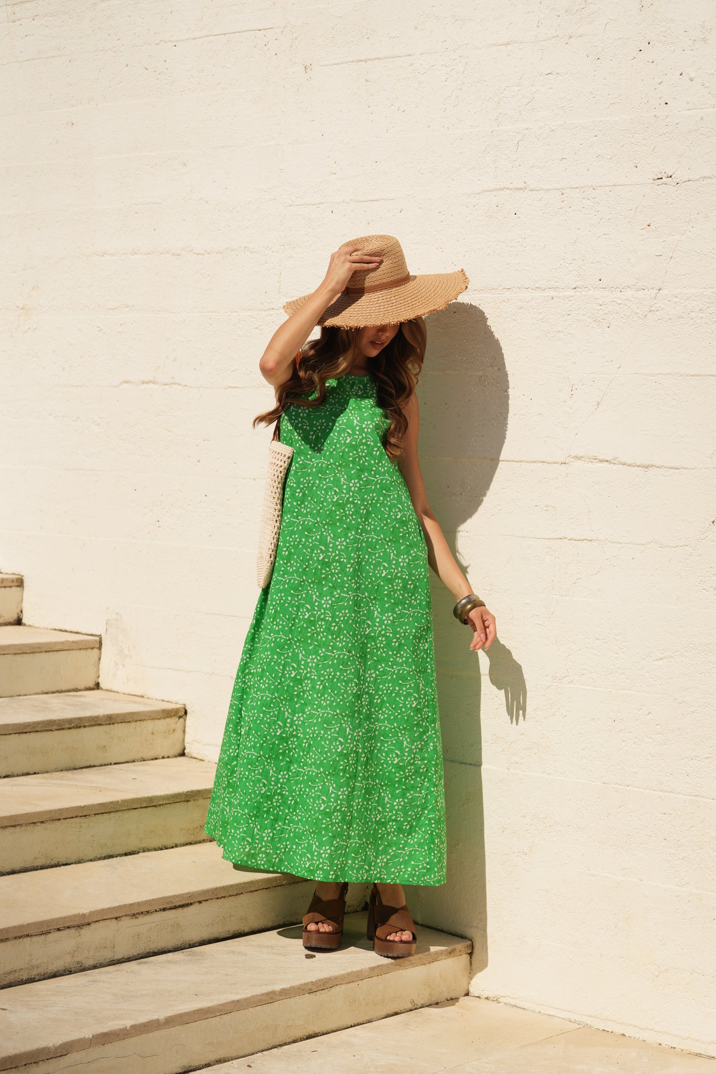 Vestido comprido estampado