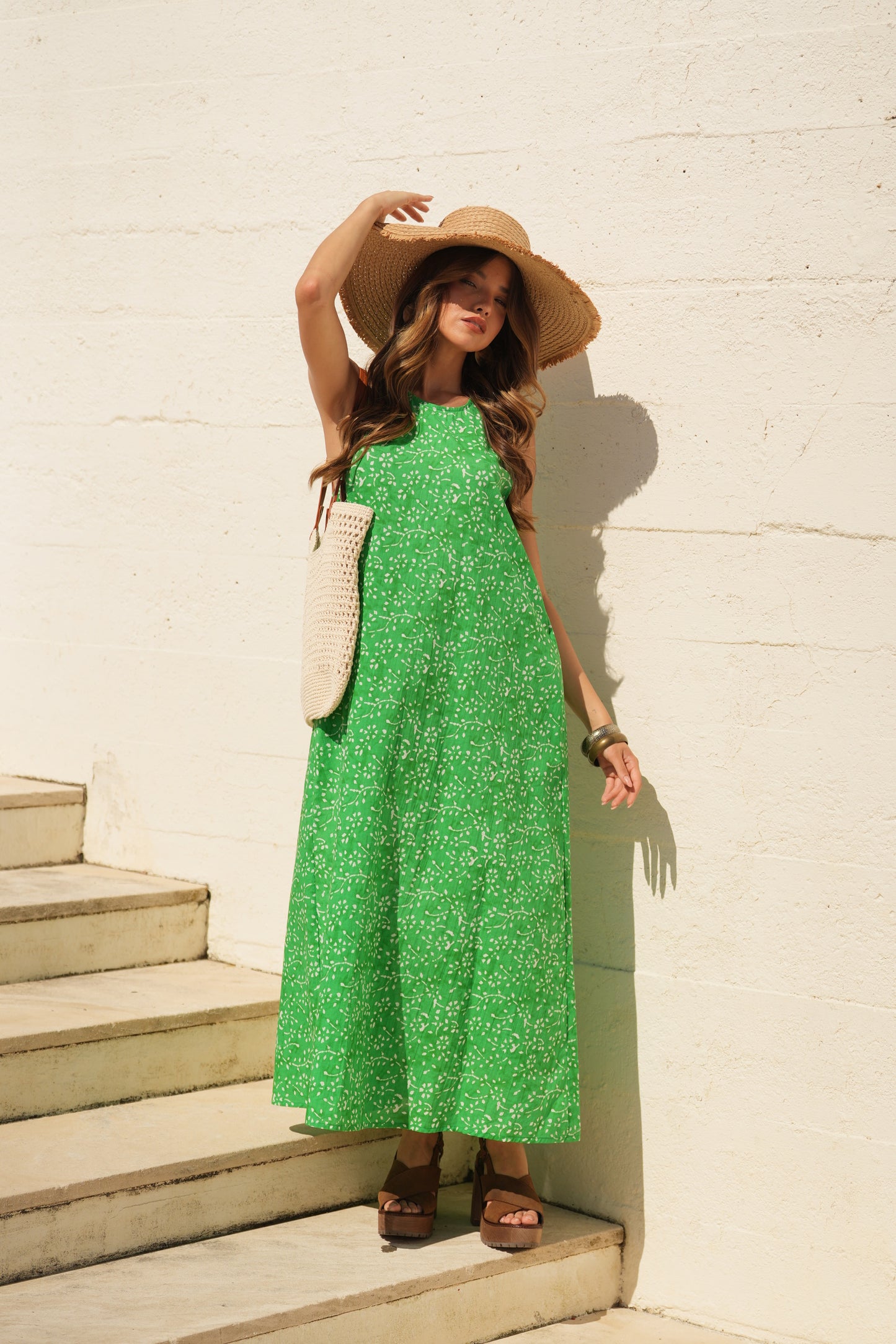 Vestido comprido estampado