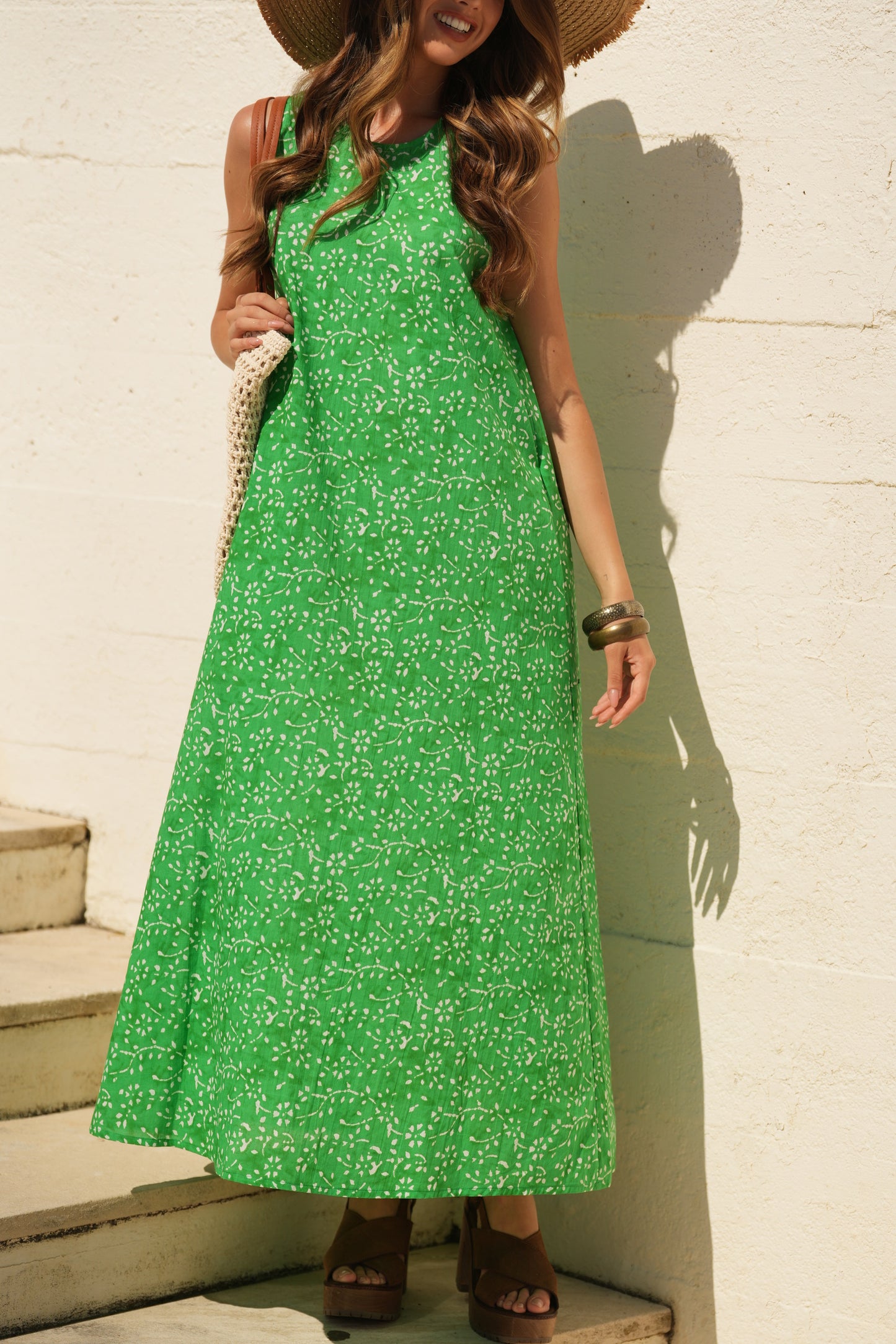 Vestido comprido estampado