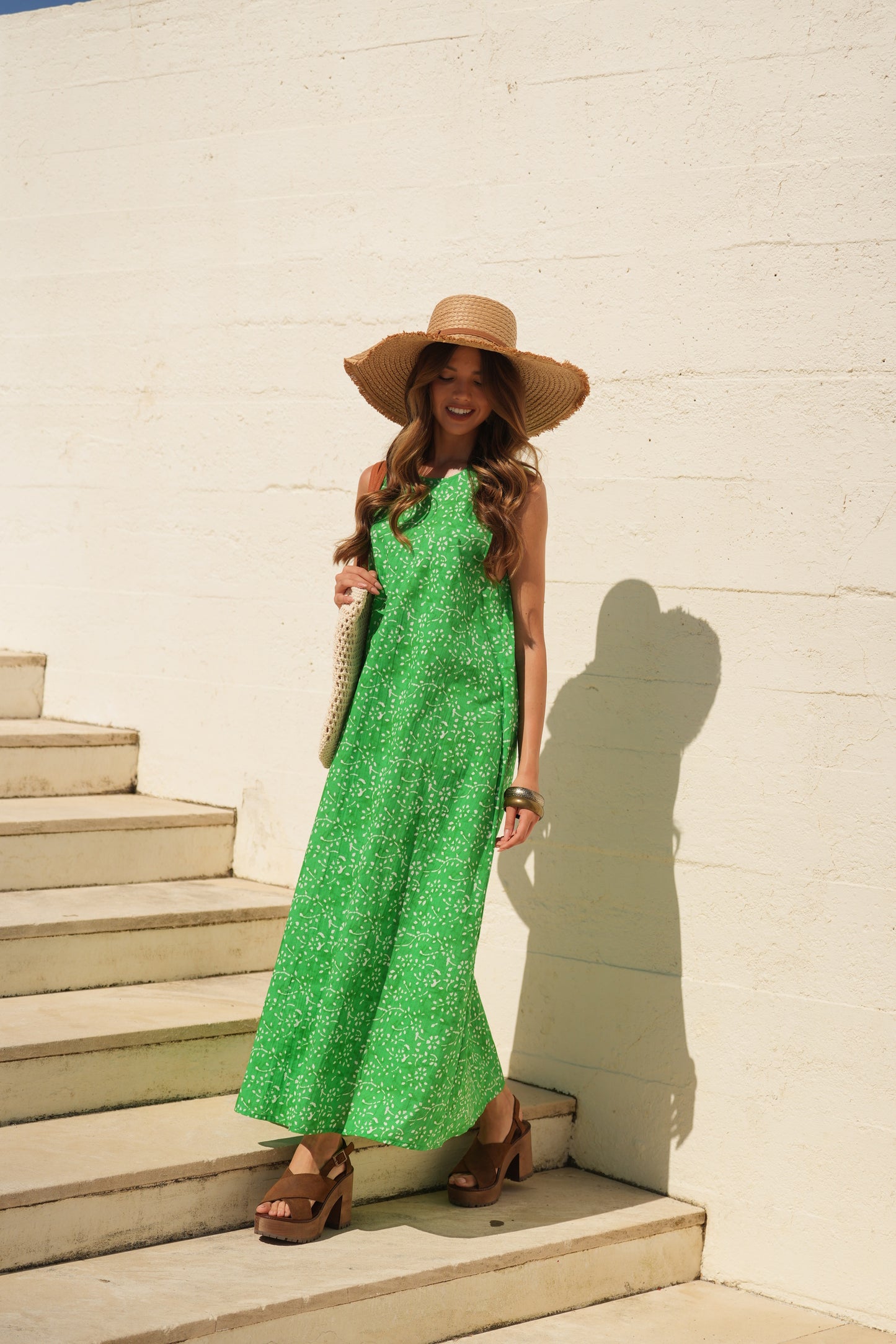Vestido comprido estampado