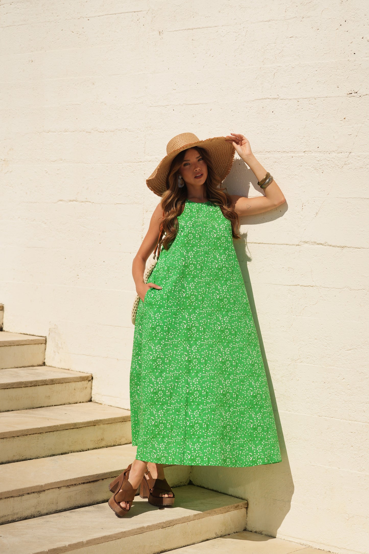 Vestido comprido estampado