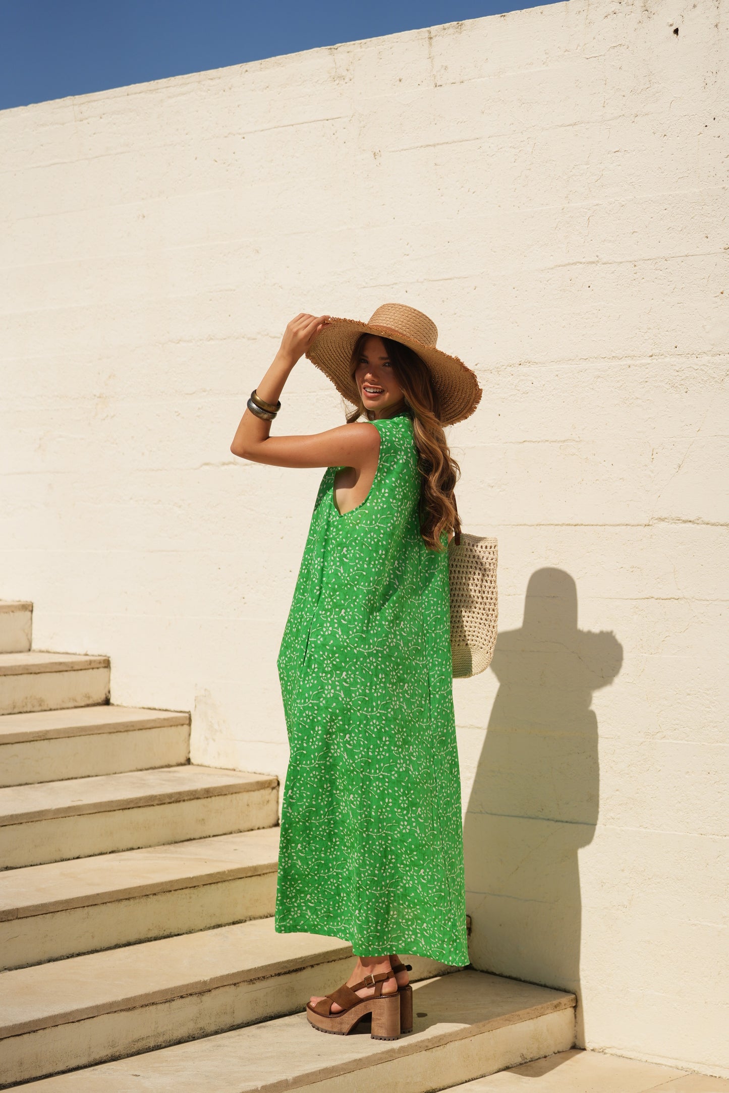 Vestido comprido estampado
