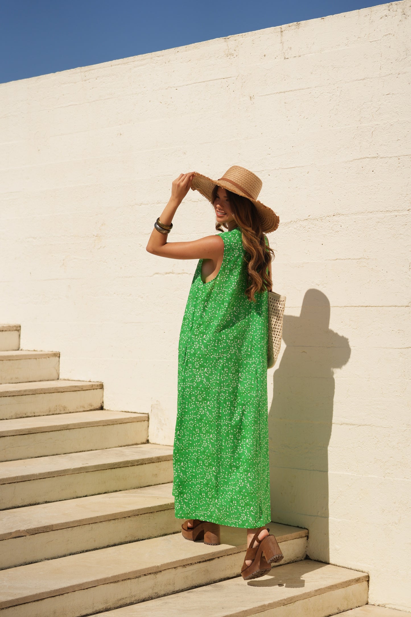 Vestido comprido estampado