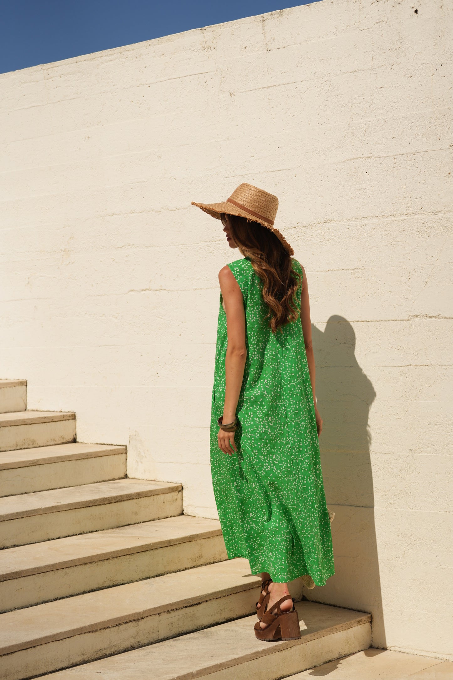Vestido comprido estampado