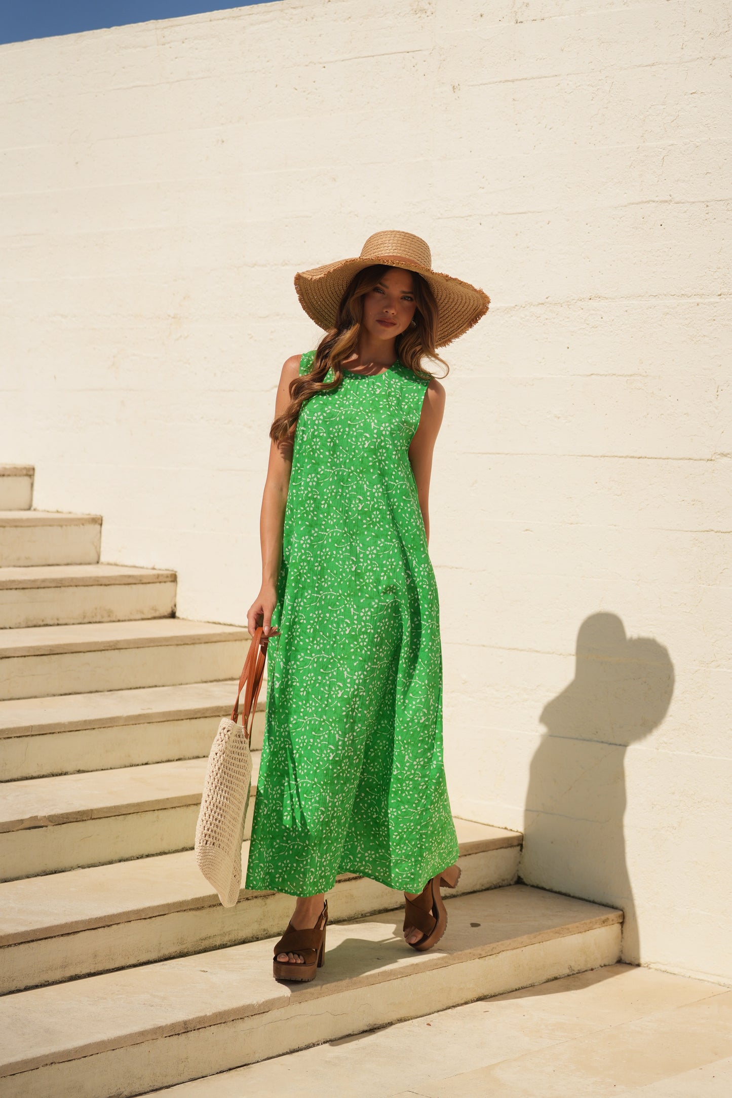 Vestido comprido estampado