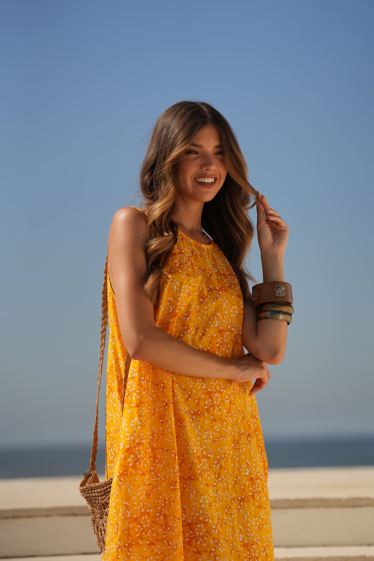 Vestido comprido estampado