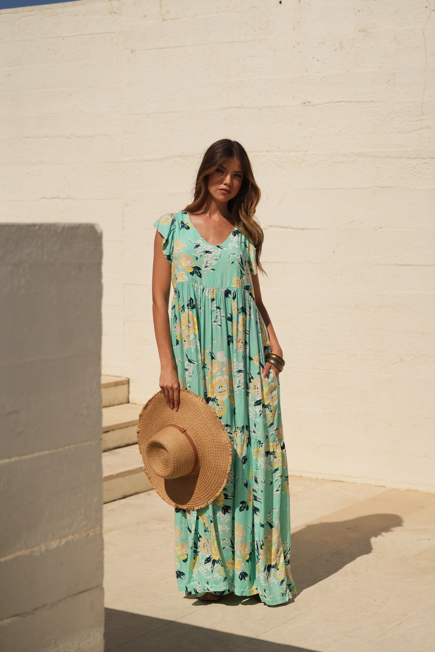 Vestido comprido estampado
