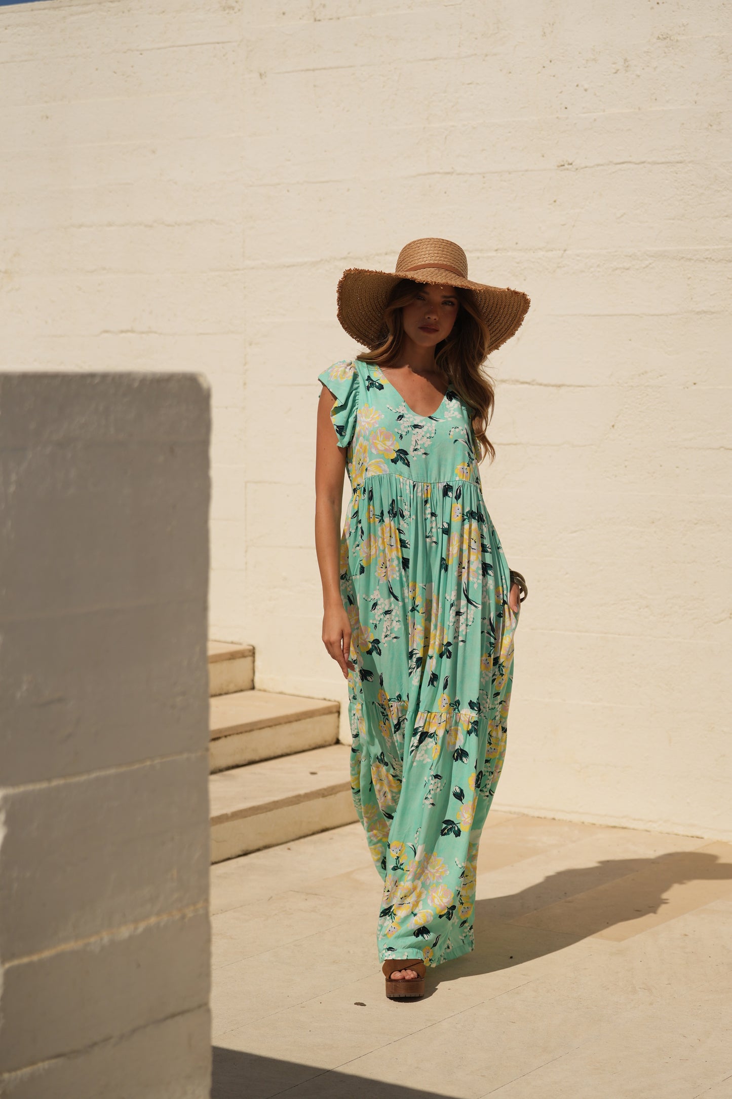 Vestido comprido estampado
