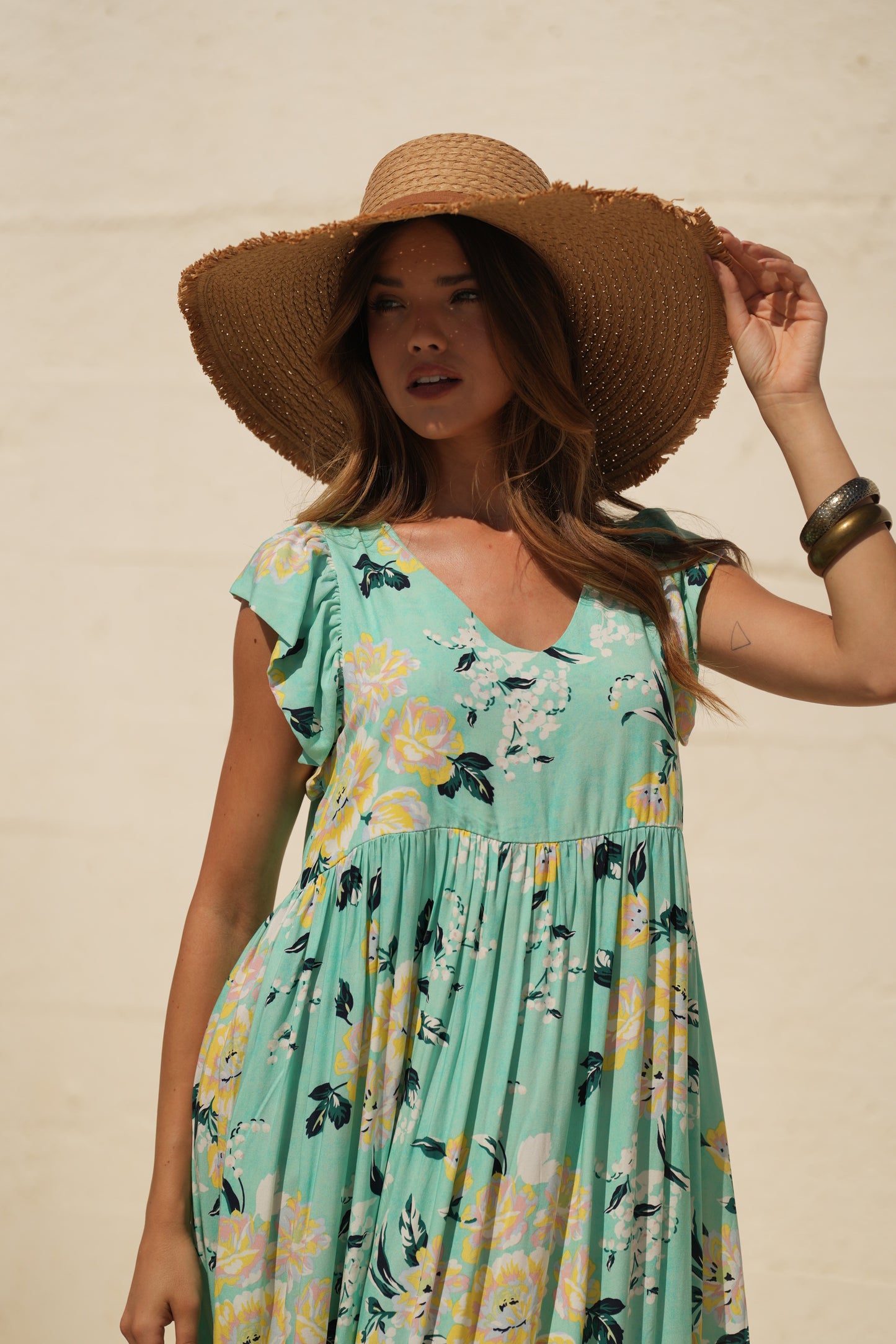 Vestido comprido estampado
