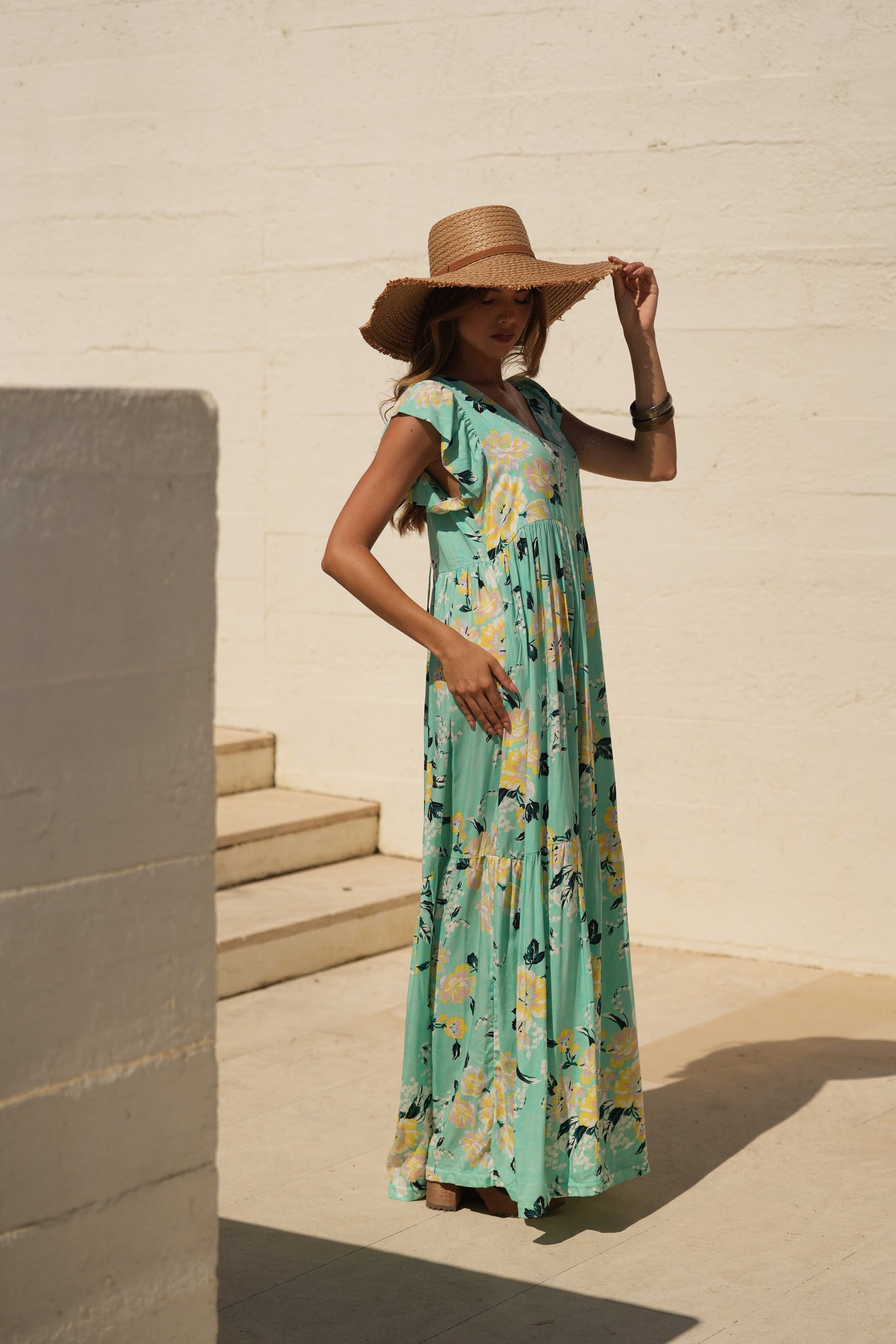 Vestido comprido estampado