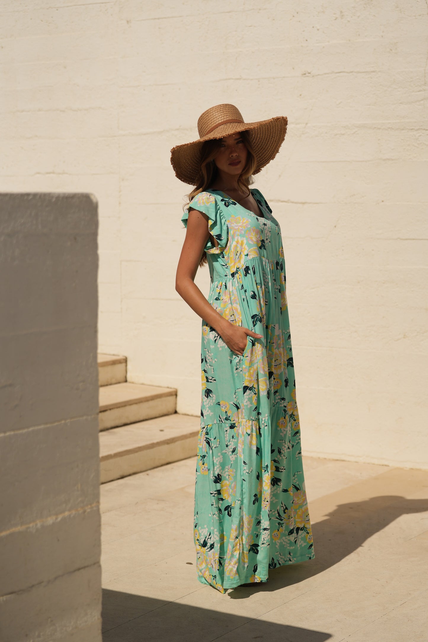 Vestido comprido estampado