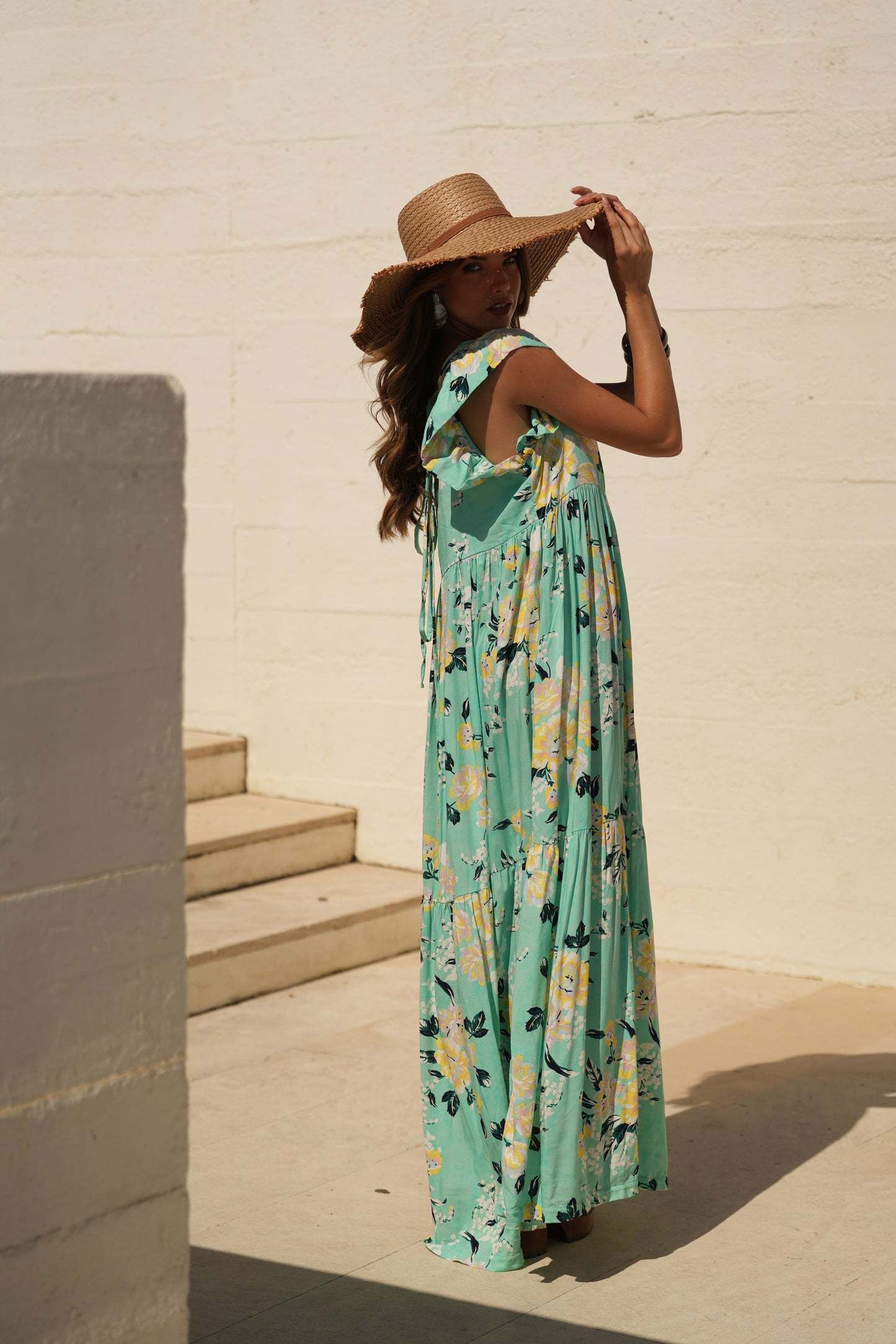 Vestido comprido estampado
