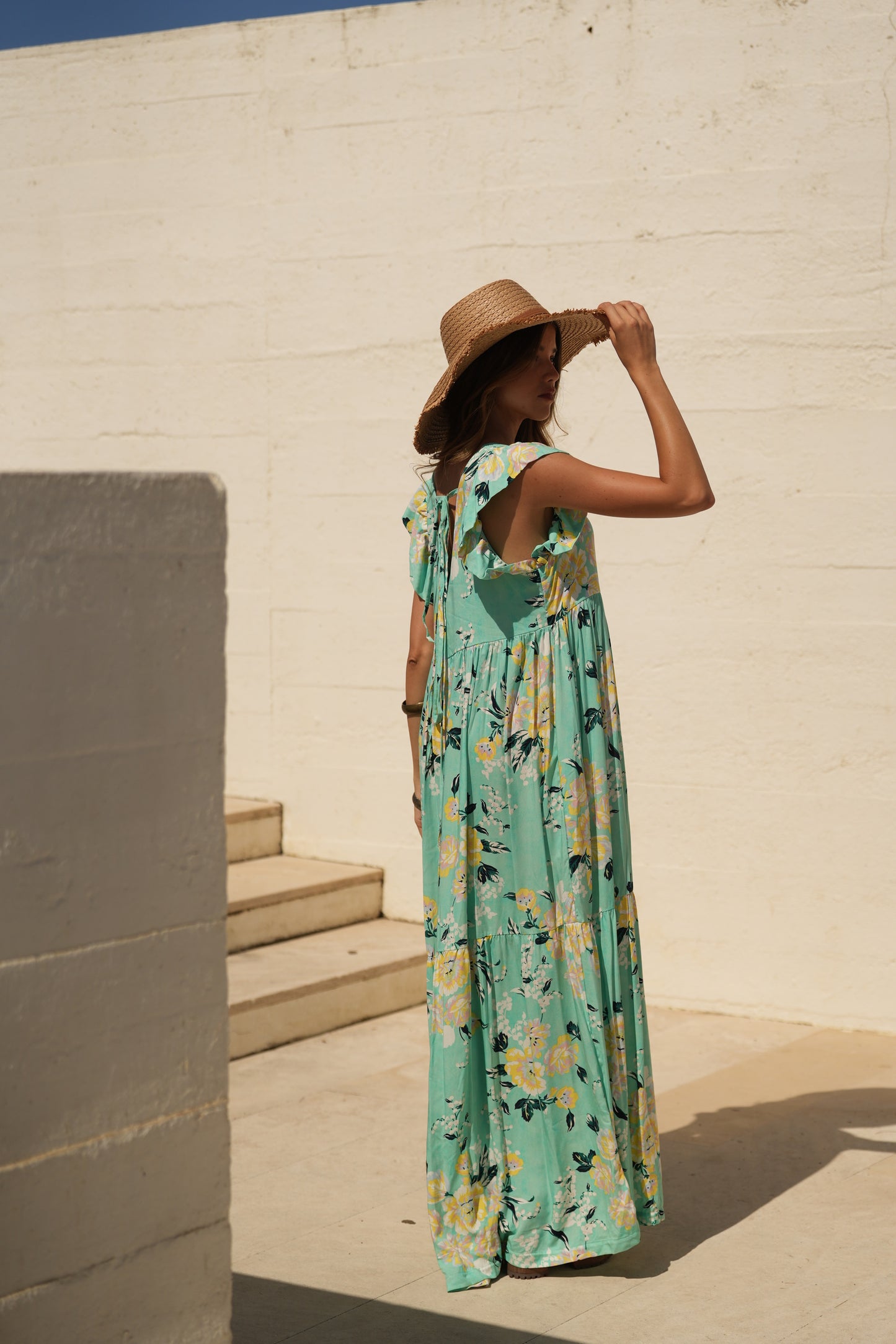 Vestido comprido estampado