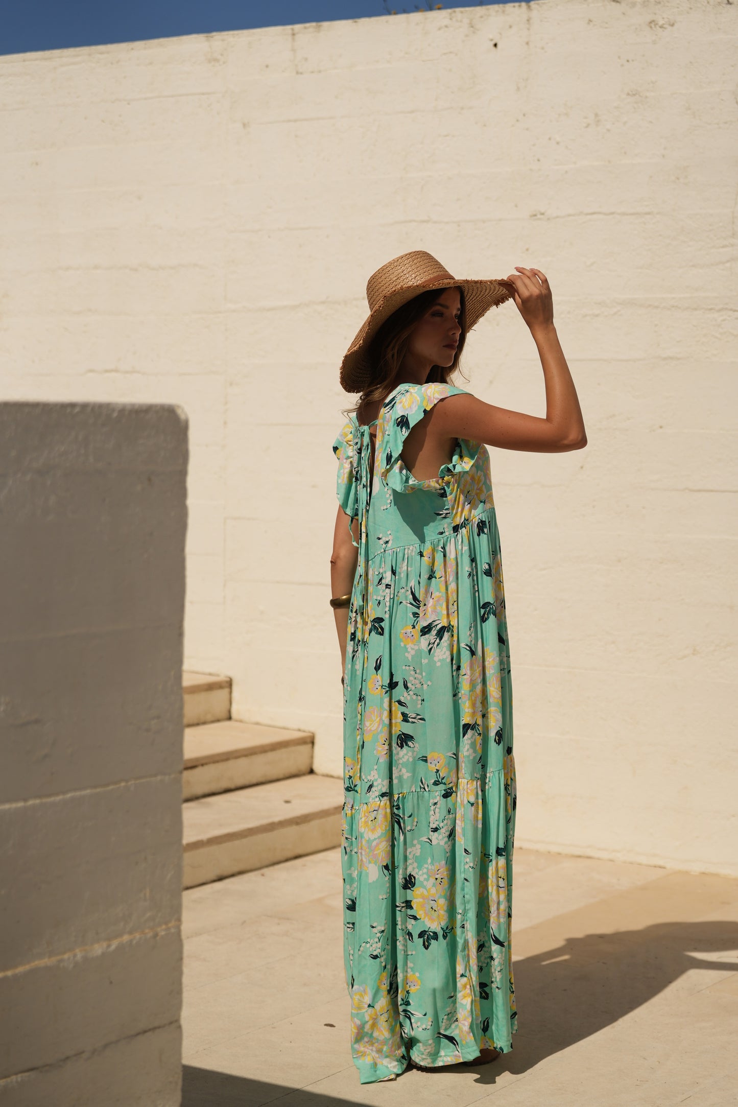 Vestido comprido estampado