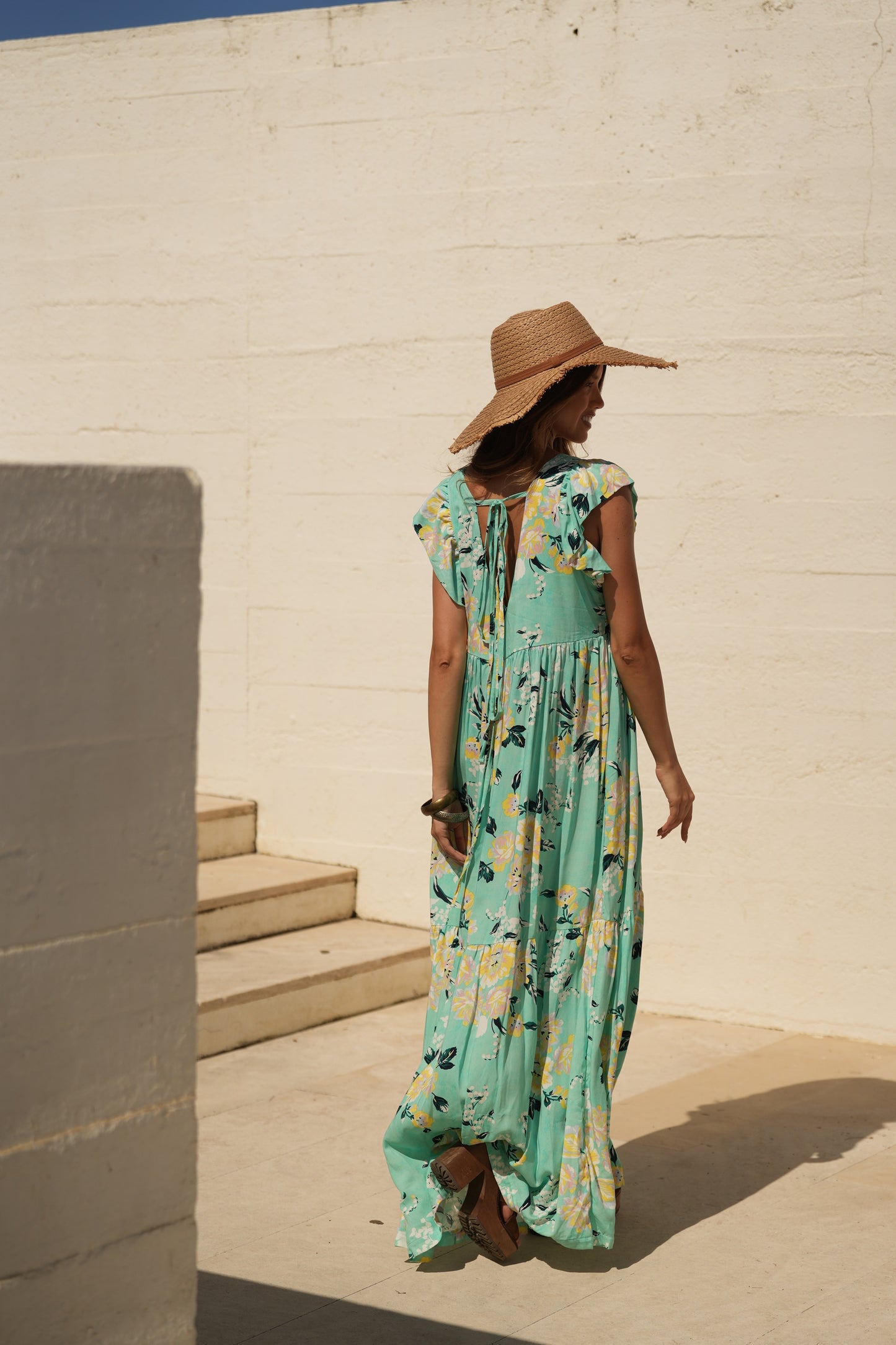 Vestido comprido estampado