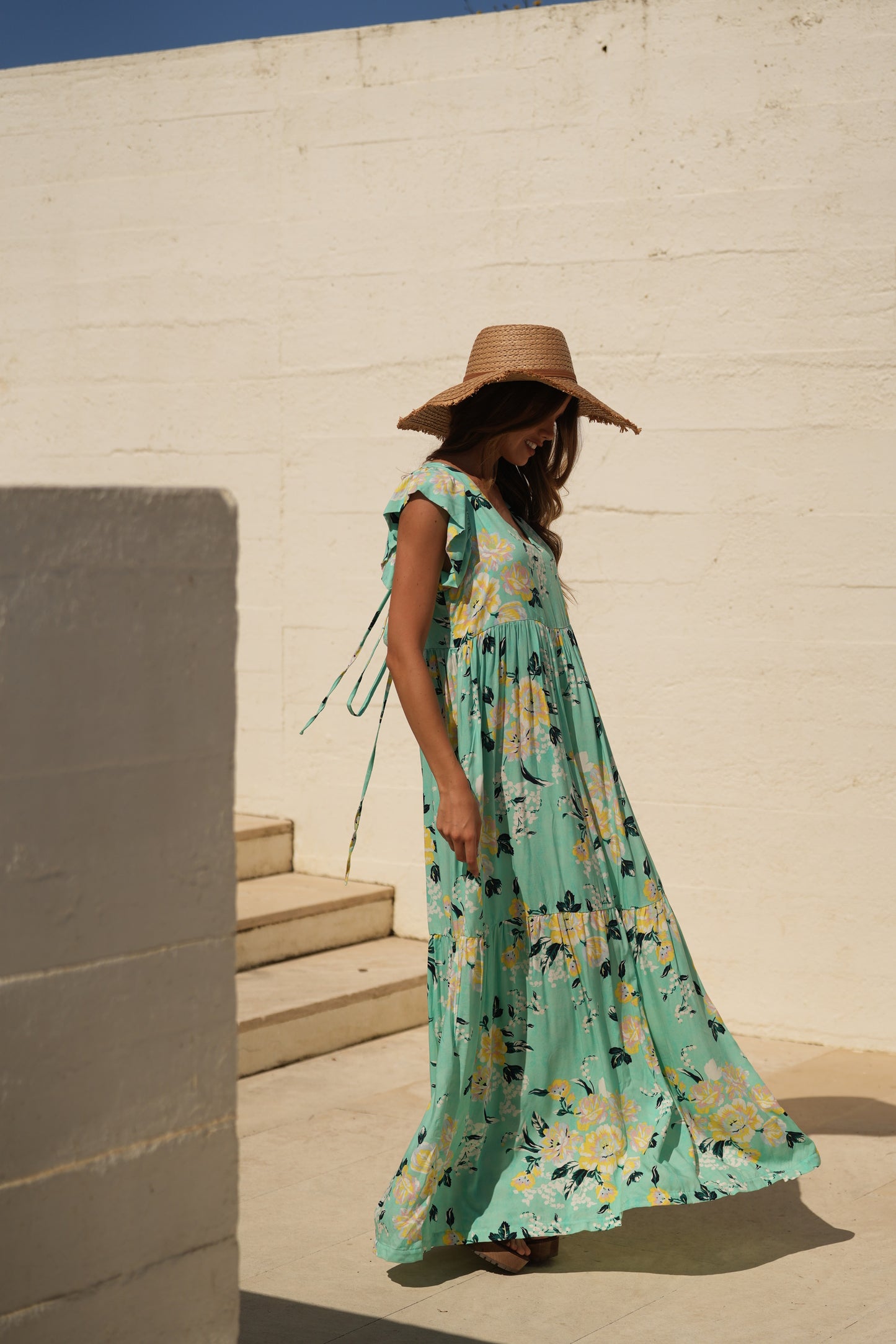 Vestido comprido estampado