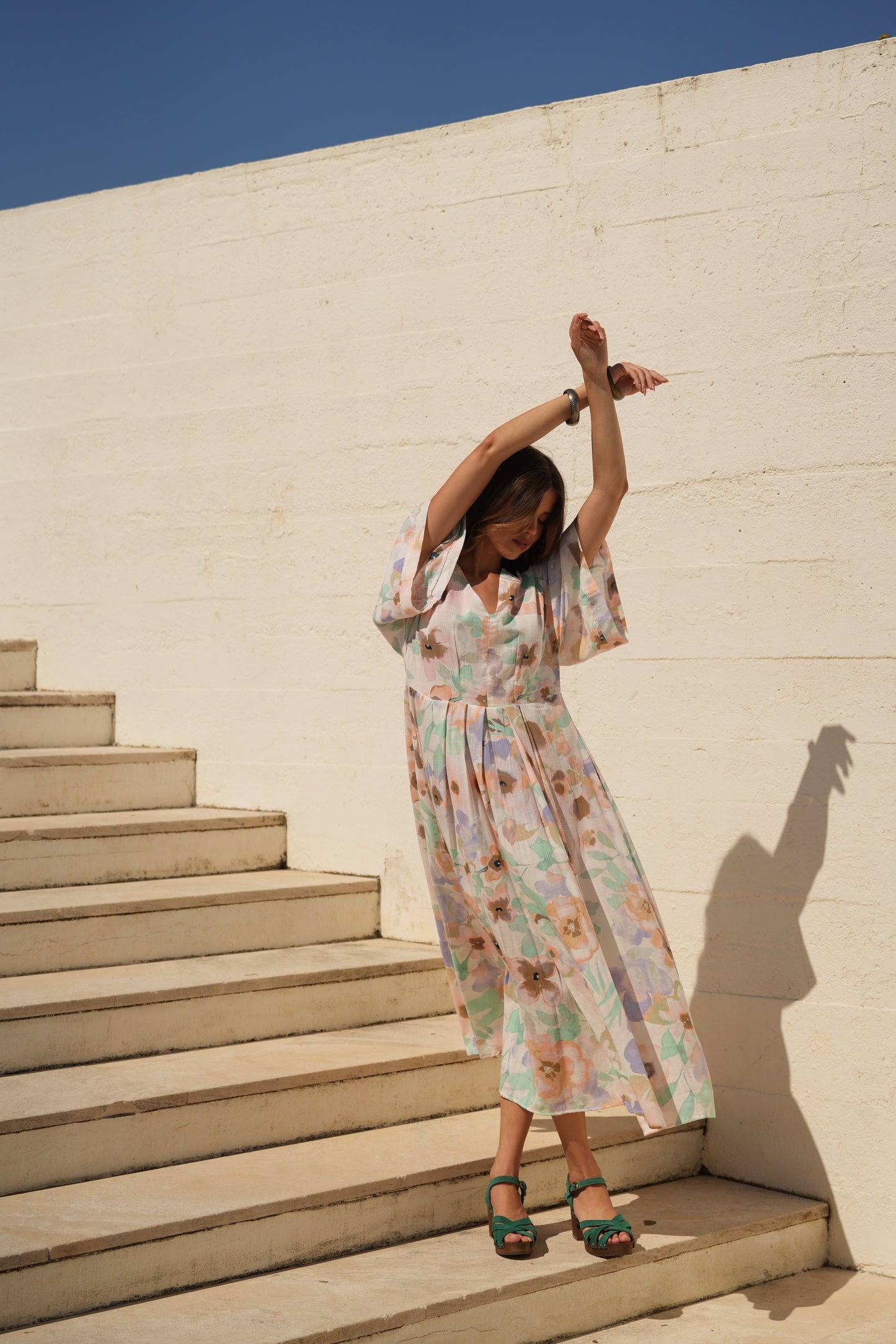 Vestido comprido estampado