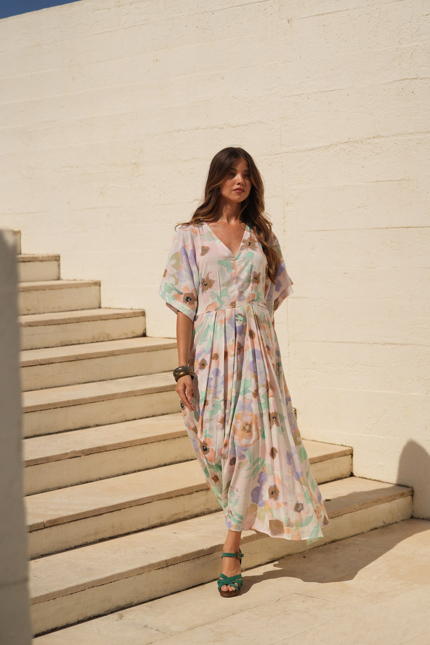 Vestido comprido estampado