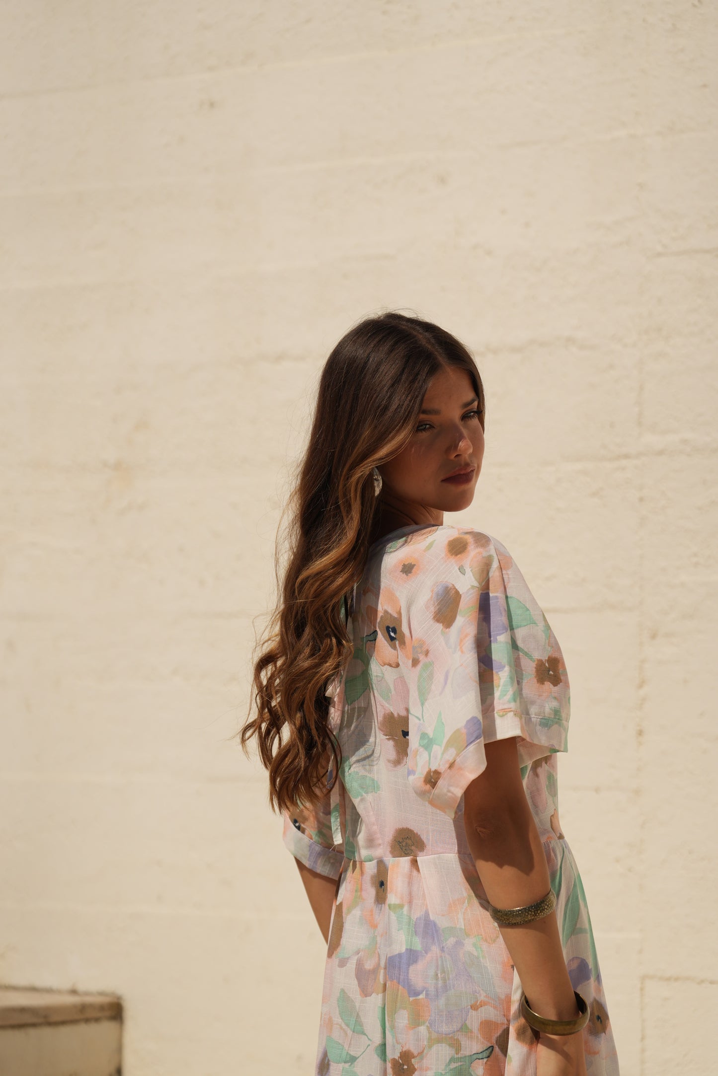 Vestido comprido estampado