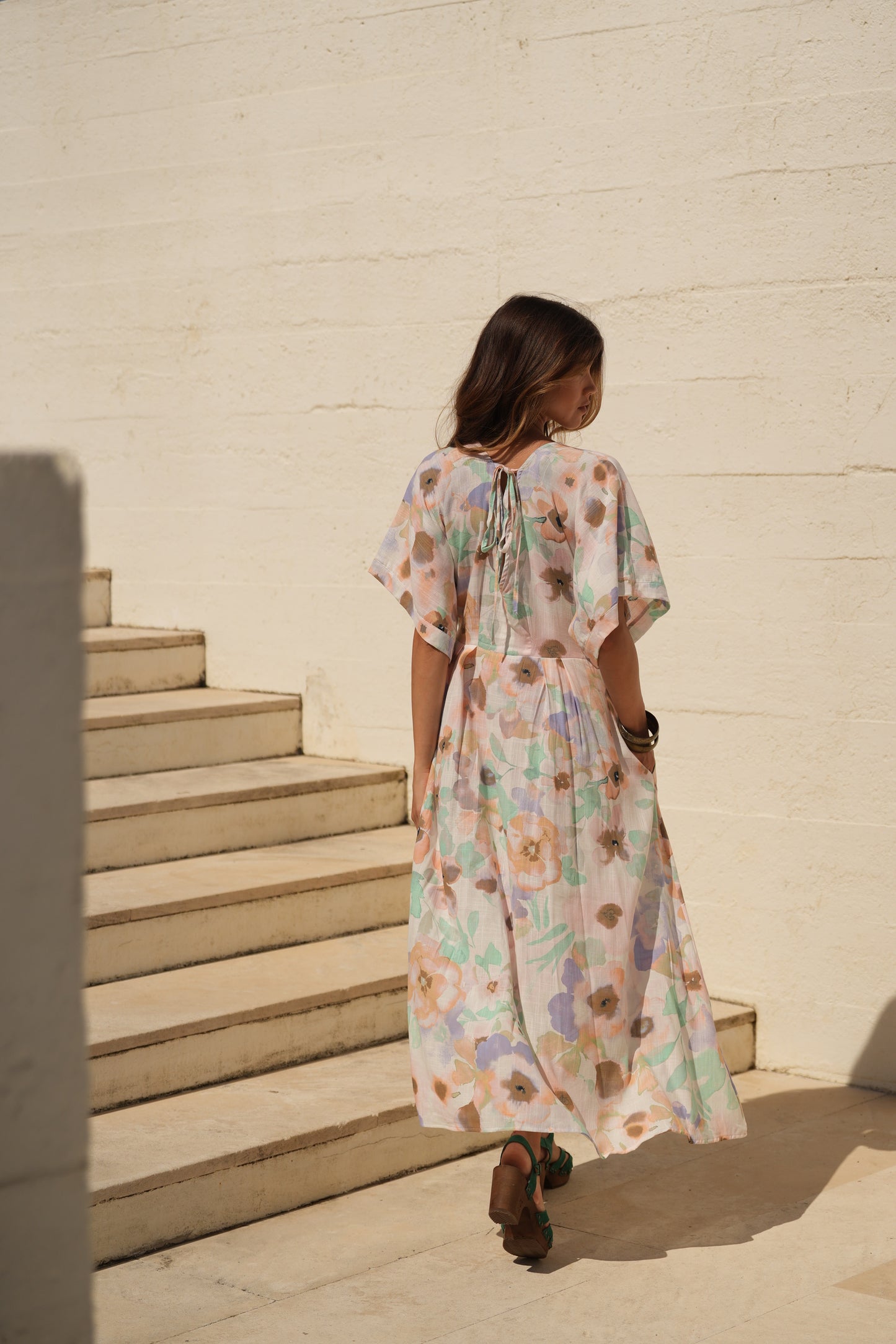 Vestido comprido estampado