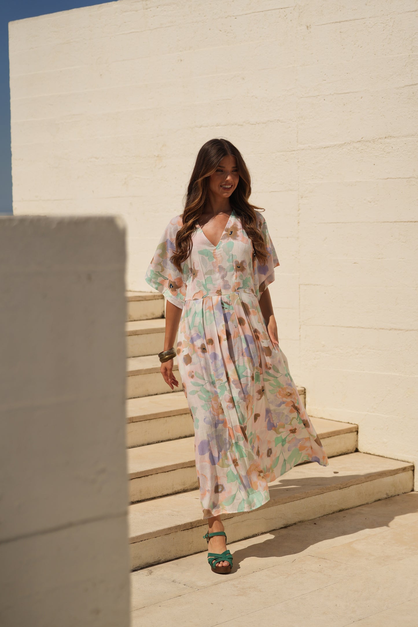 Vestido comprido estampado