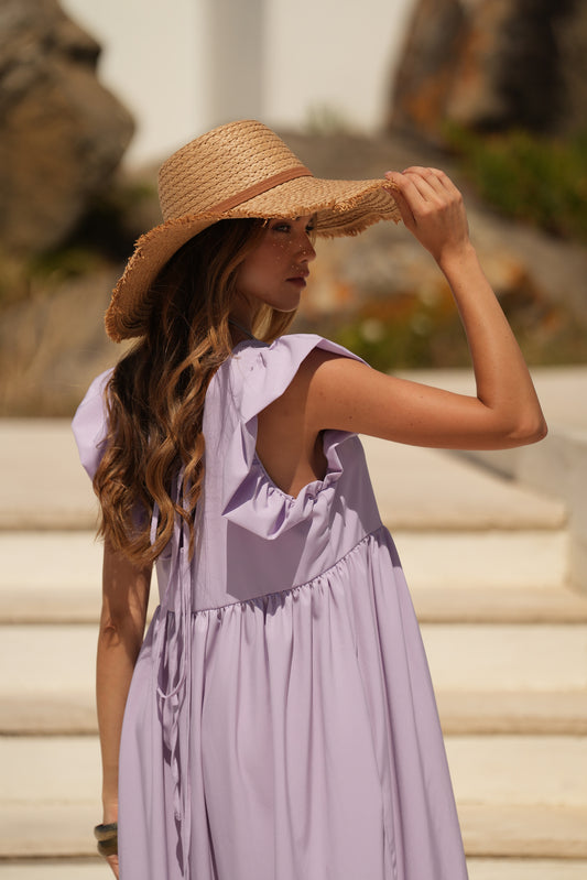 Vestido comprido lavanda