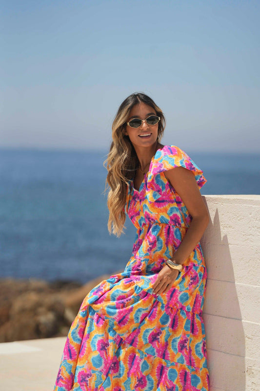 Long printed dress
