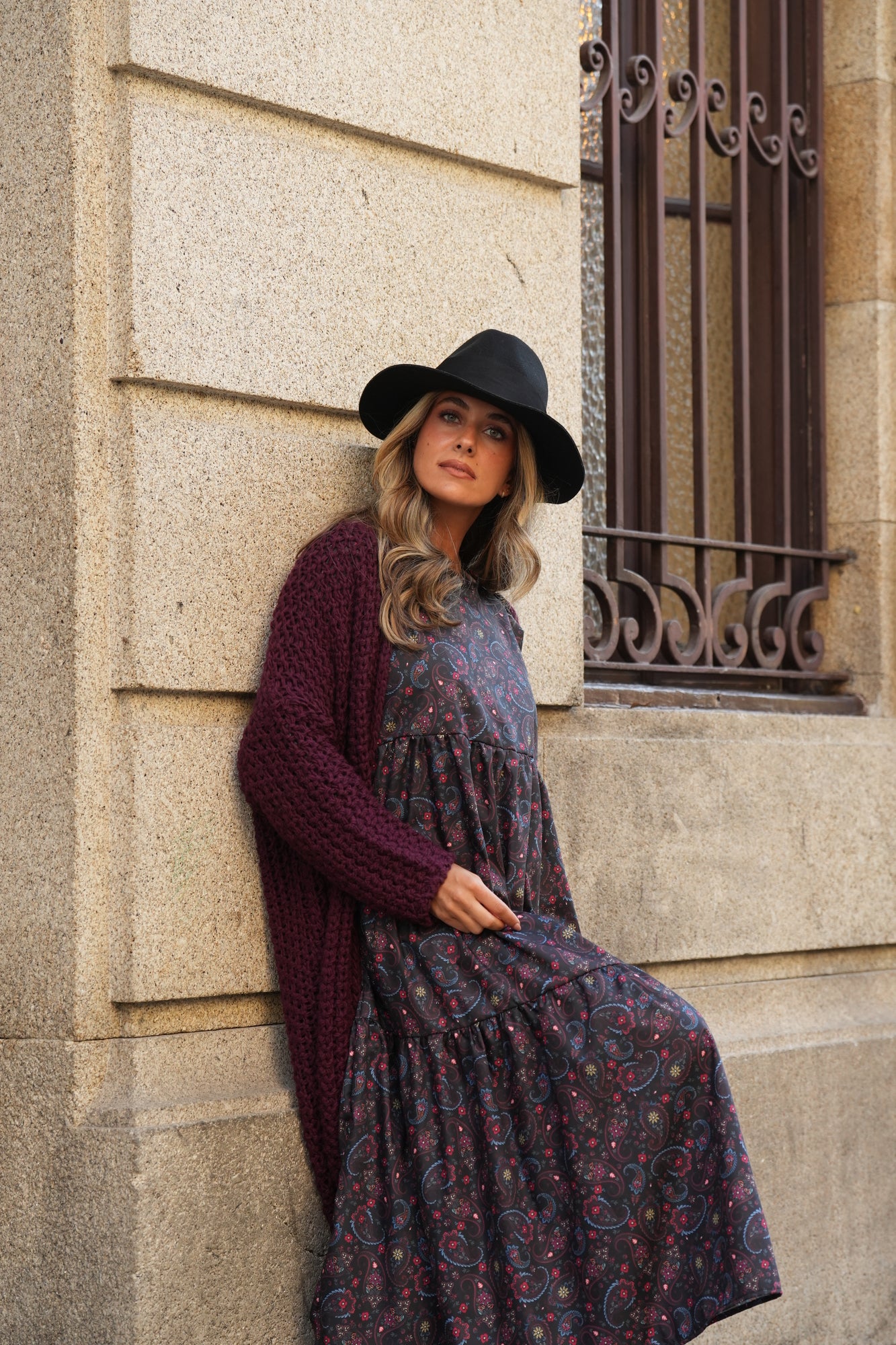 Vestido comprido estampado