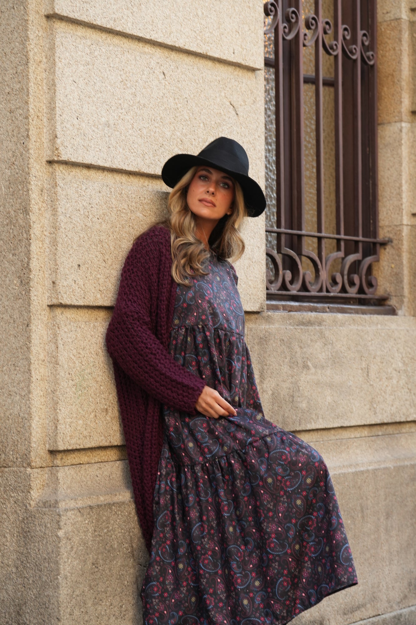 Vestido comprido estampado