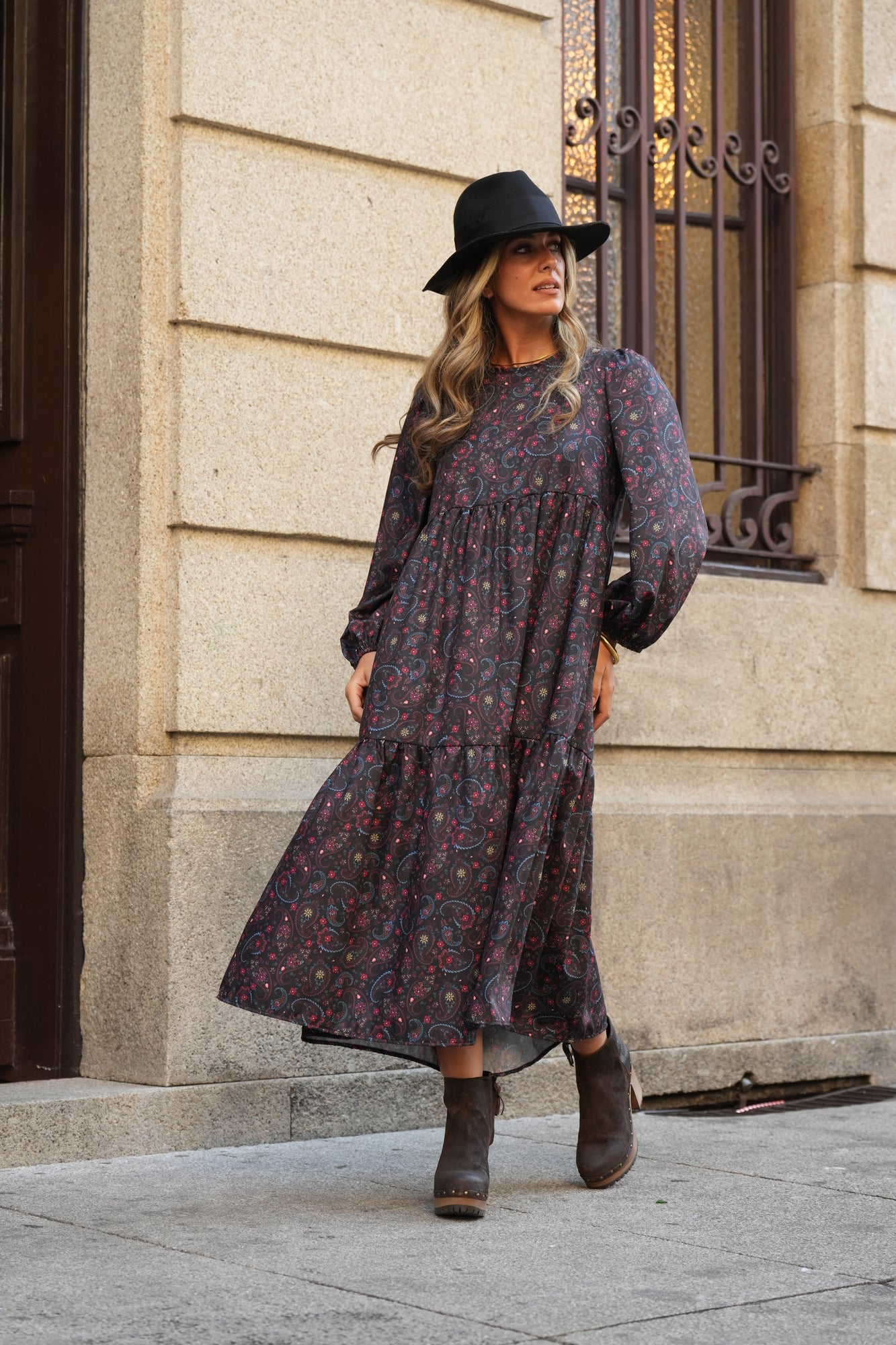 Vestido comprido estampado