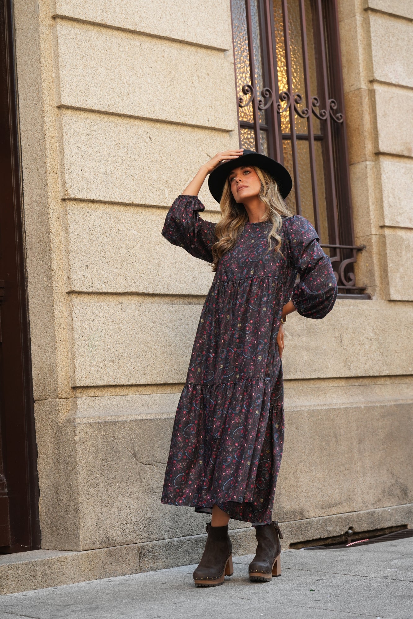 Vestido comprido estampado