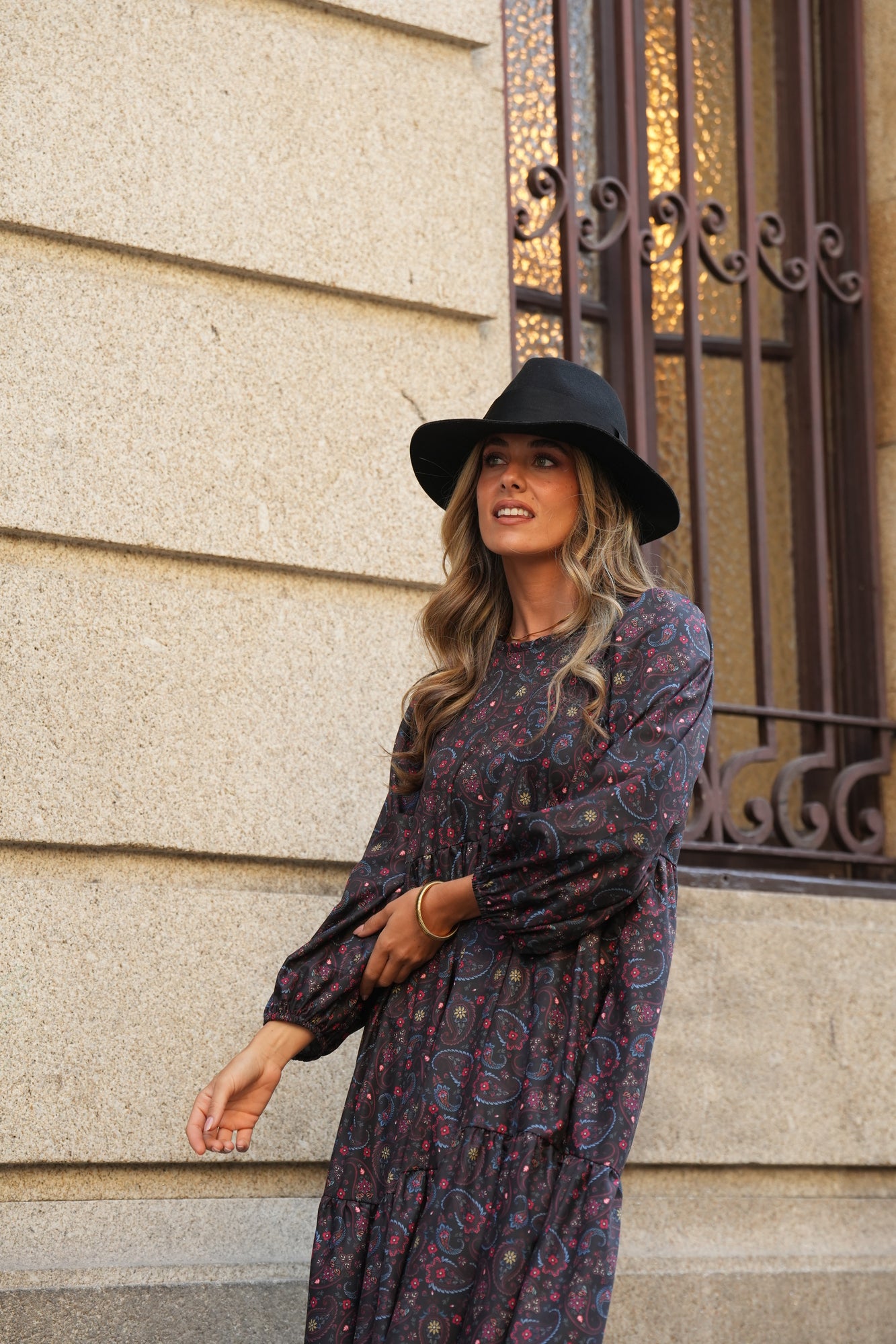 Vestido comprido estampado