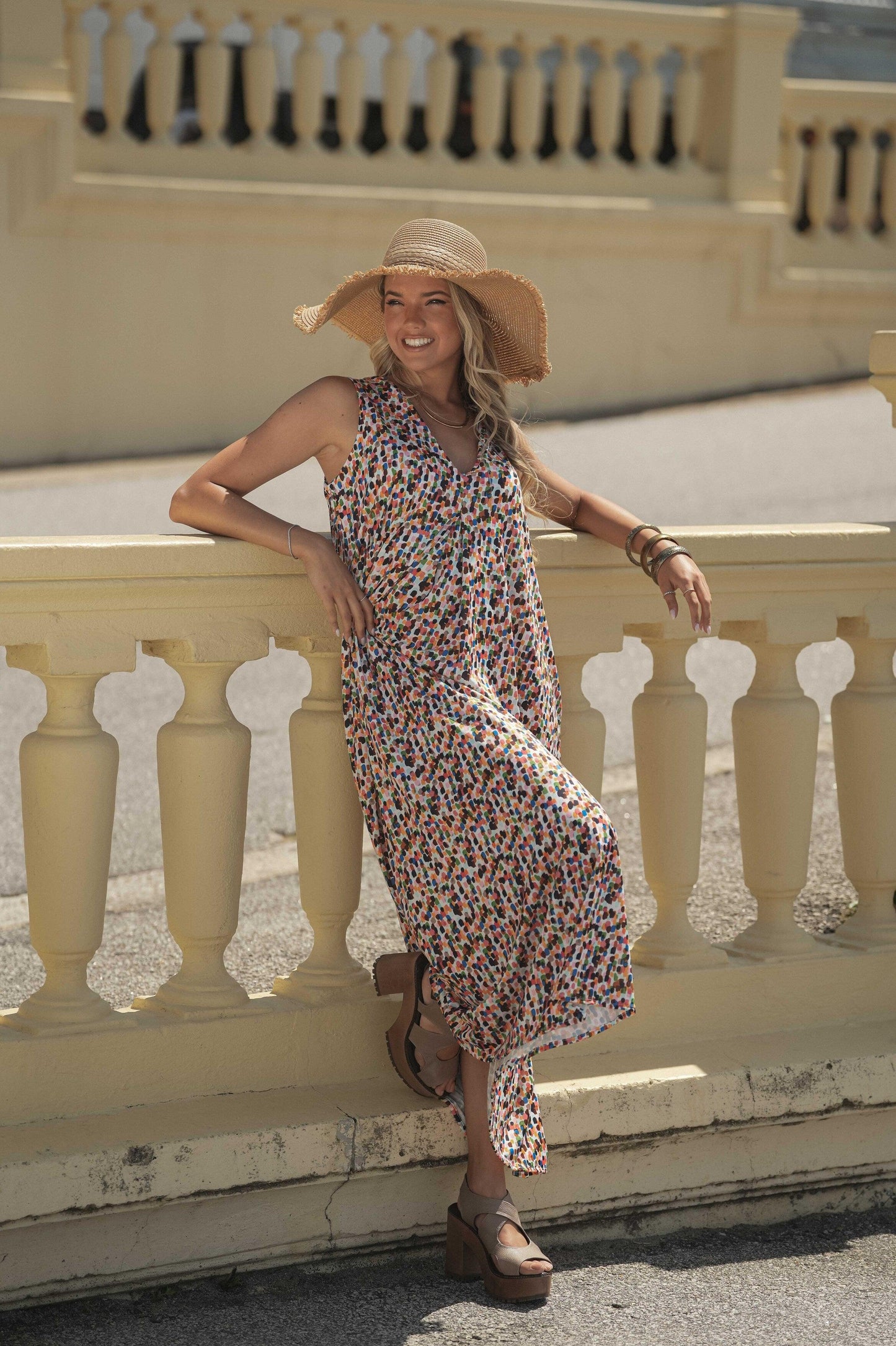 Robe longue en maille