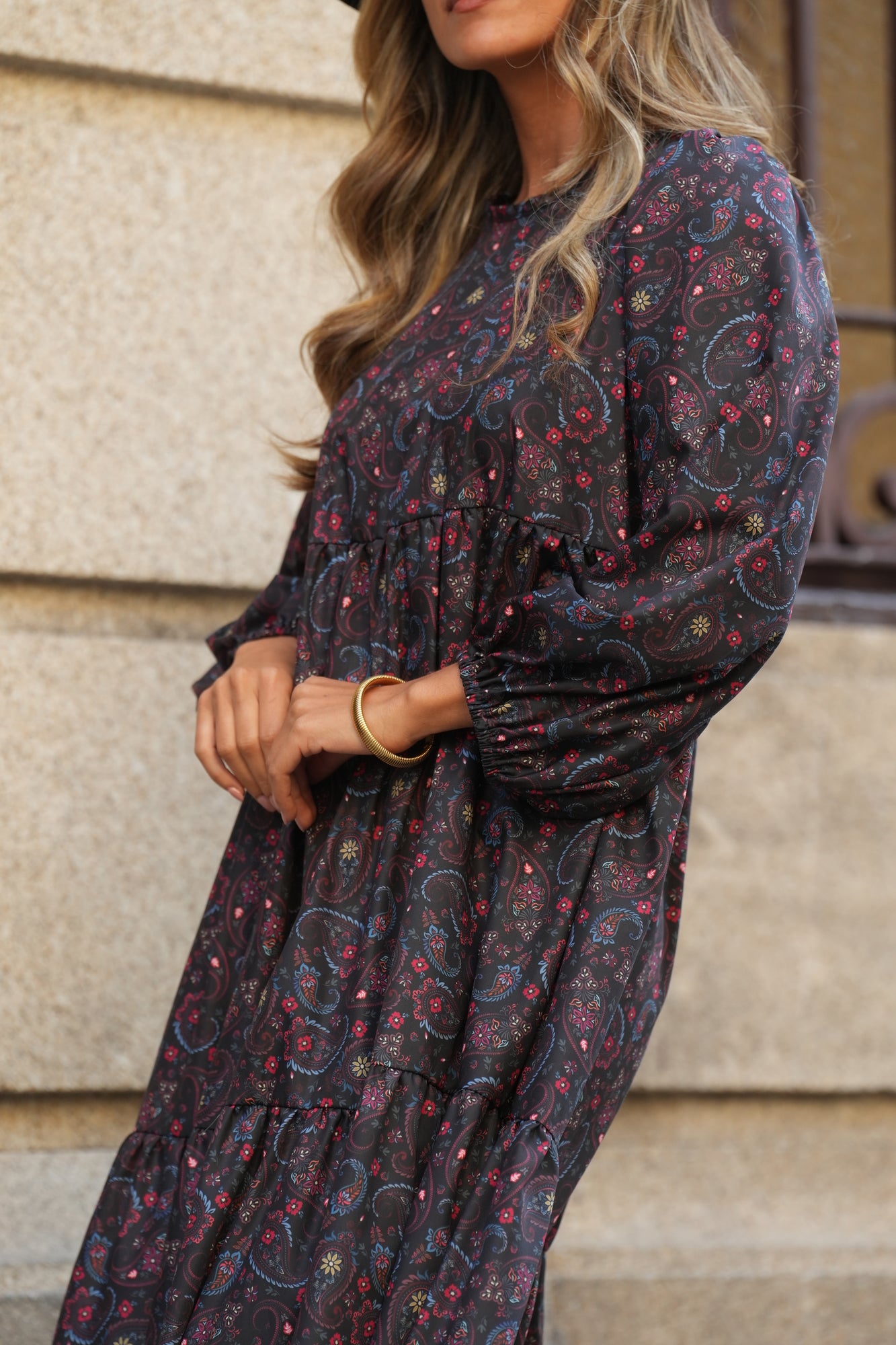 Vestido comprido estampado