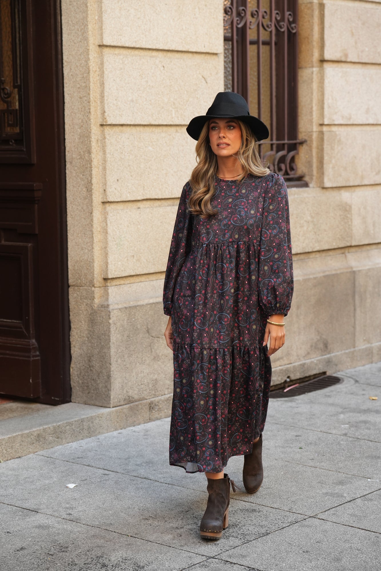 Vestido comprido estampado
