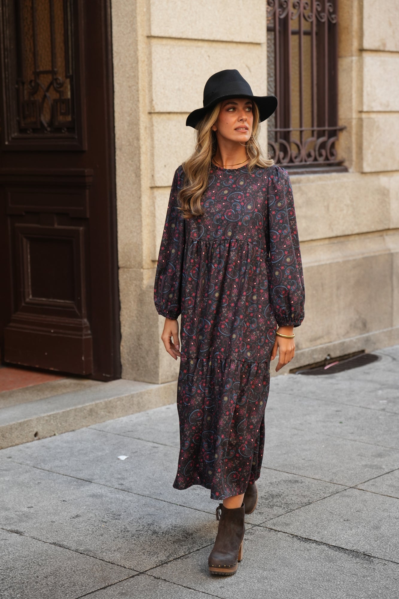 Vestido comprido estampado