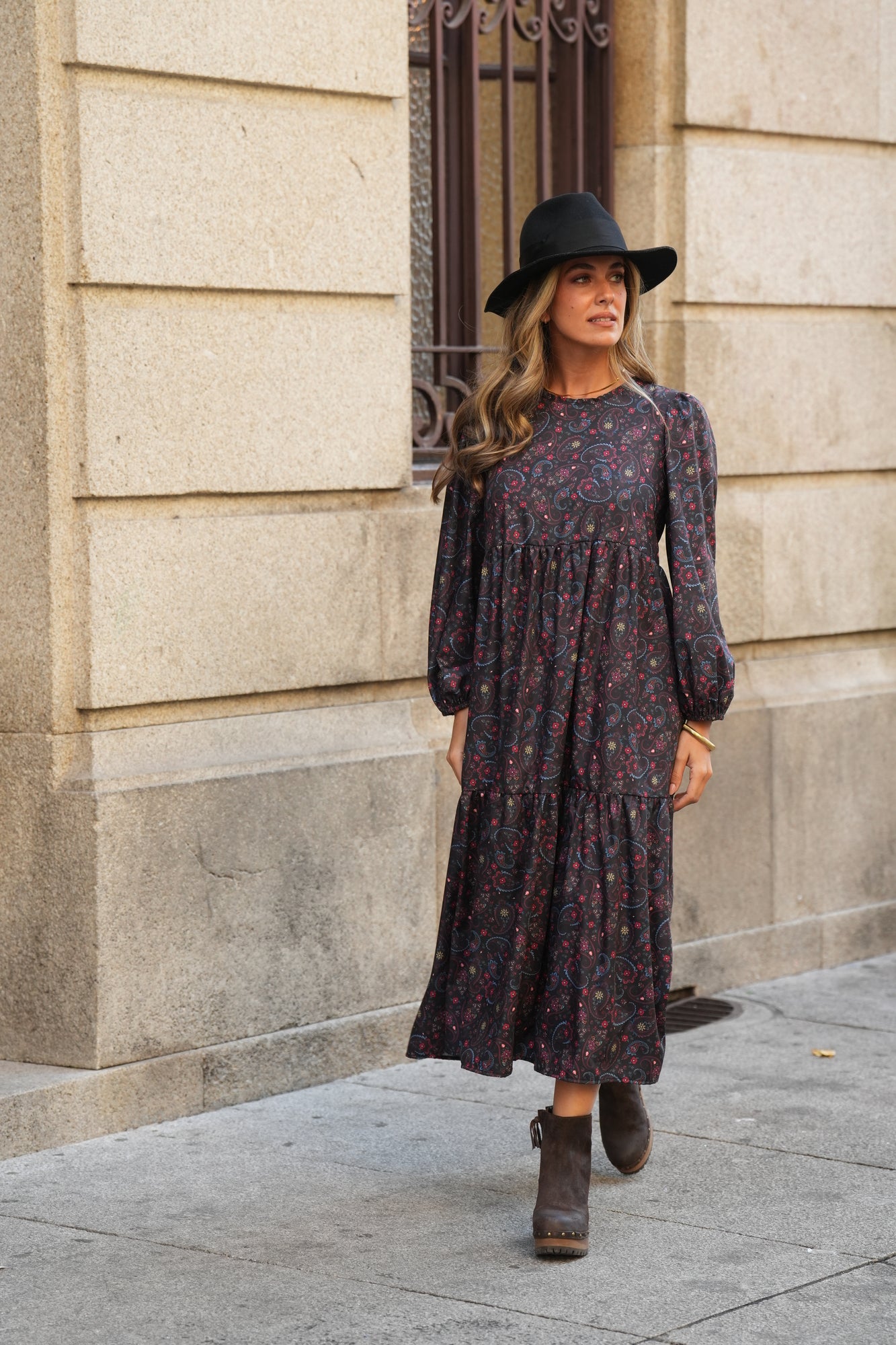 Vestido comprido estampado