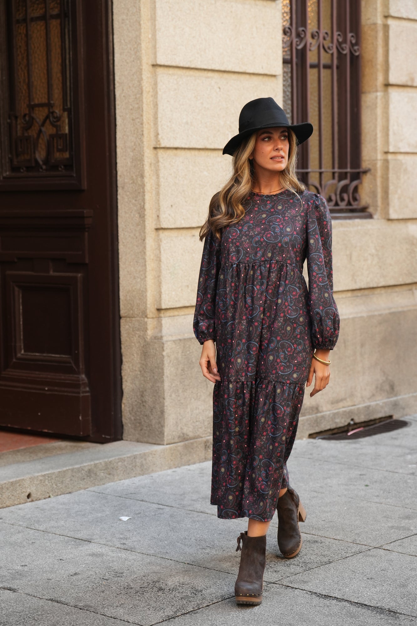 Vestido comprido estampado