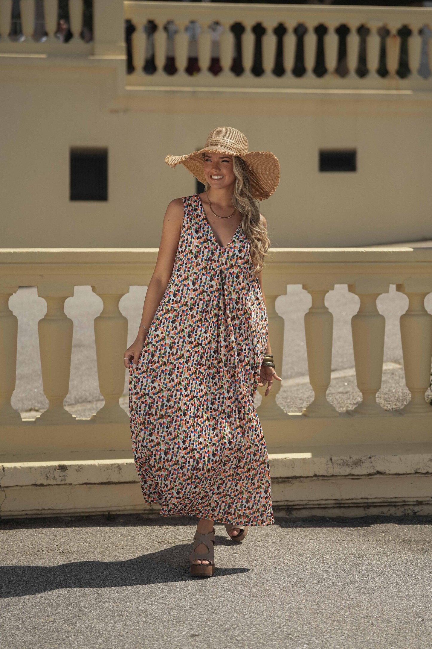 Robe longue en maille