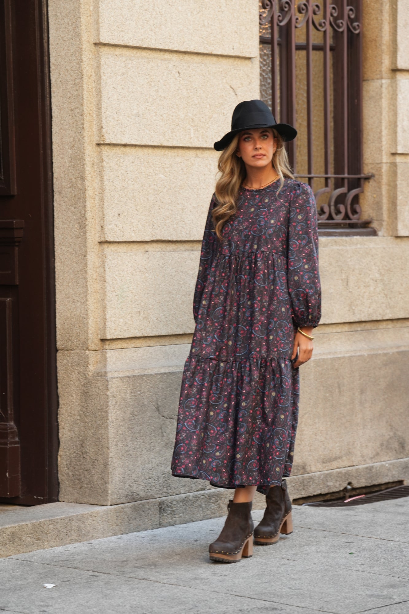 Vestido comprido estampado