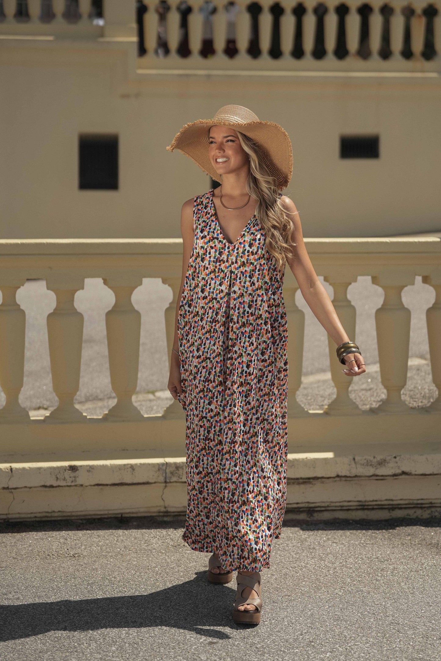 Robe longue en maille