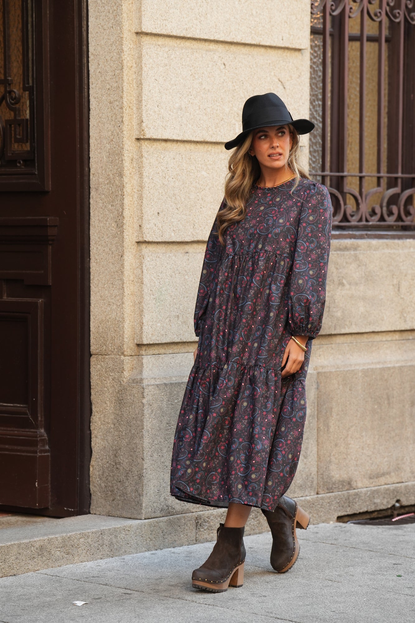 Vestido comprido estampado