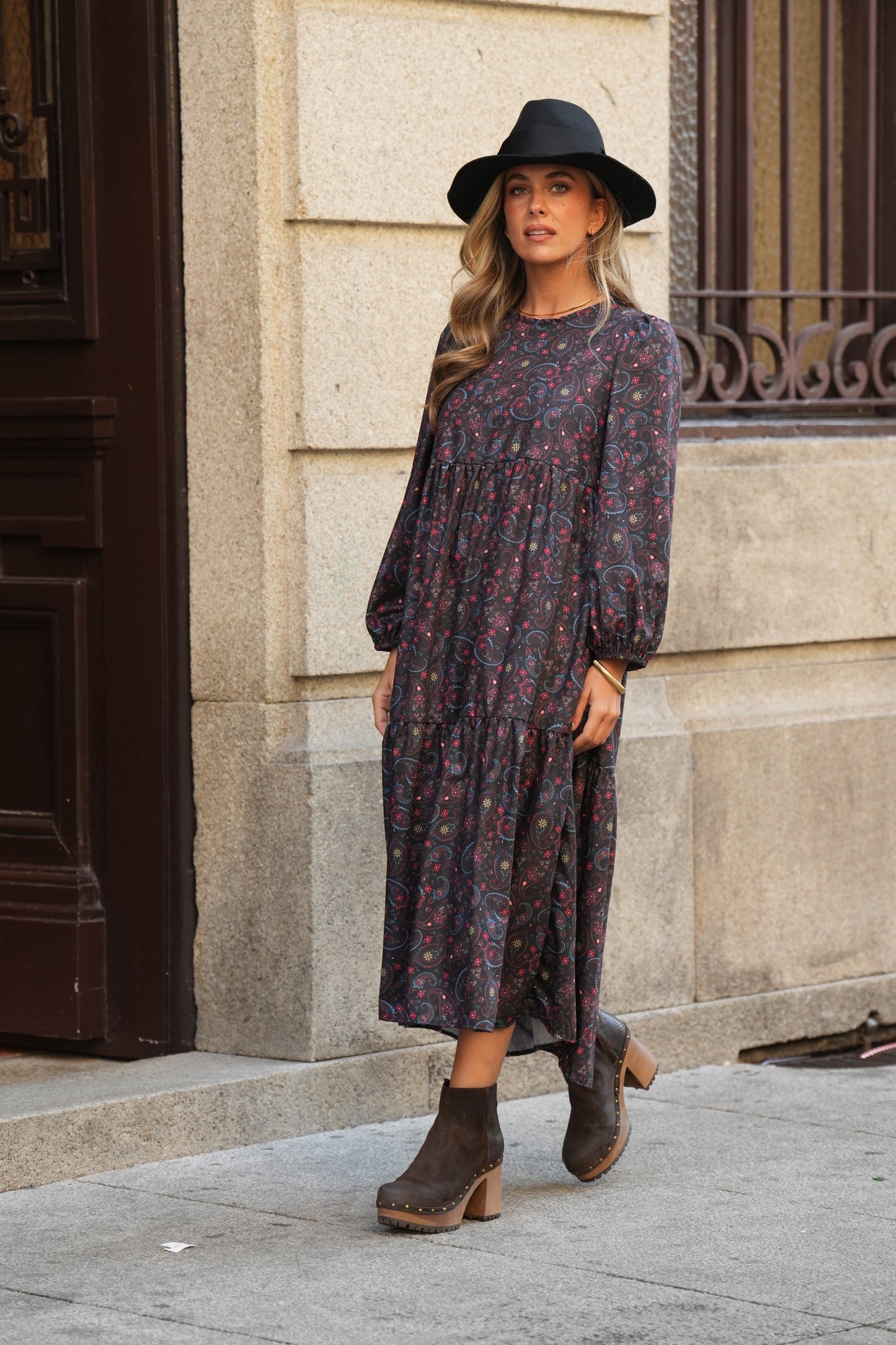 Vestido comprido estampado