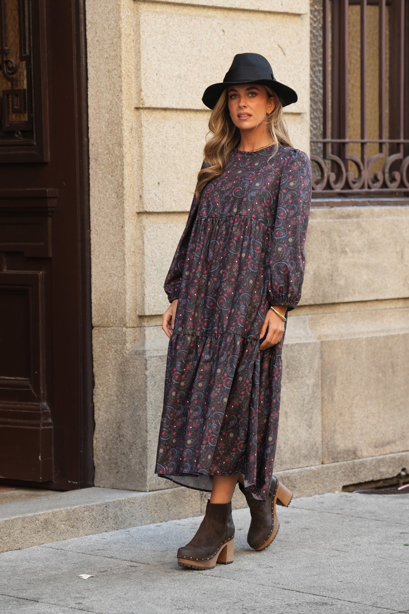 Vestido comprido estampado