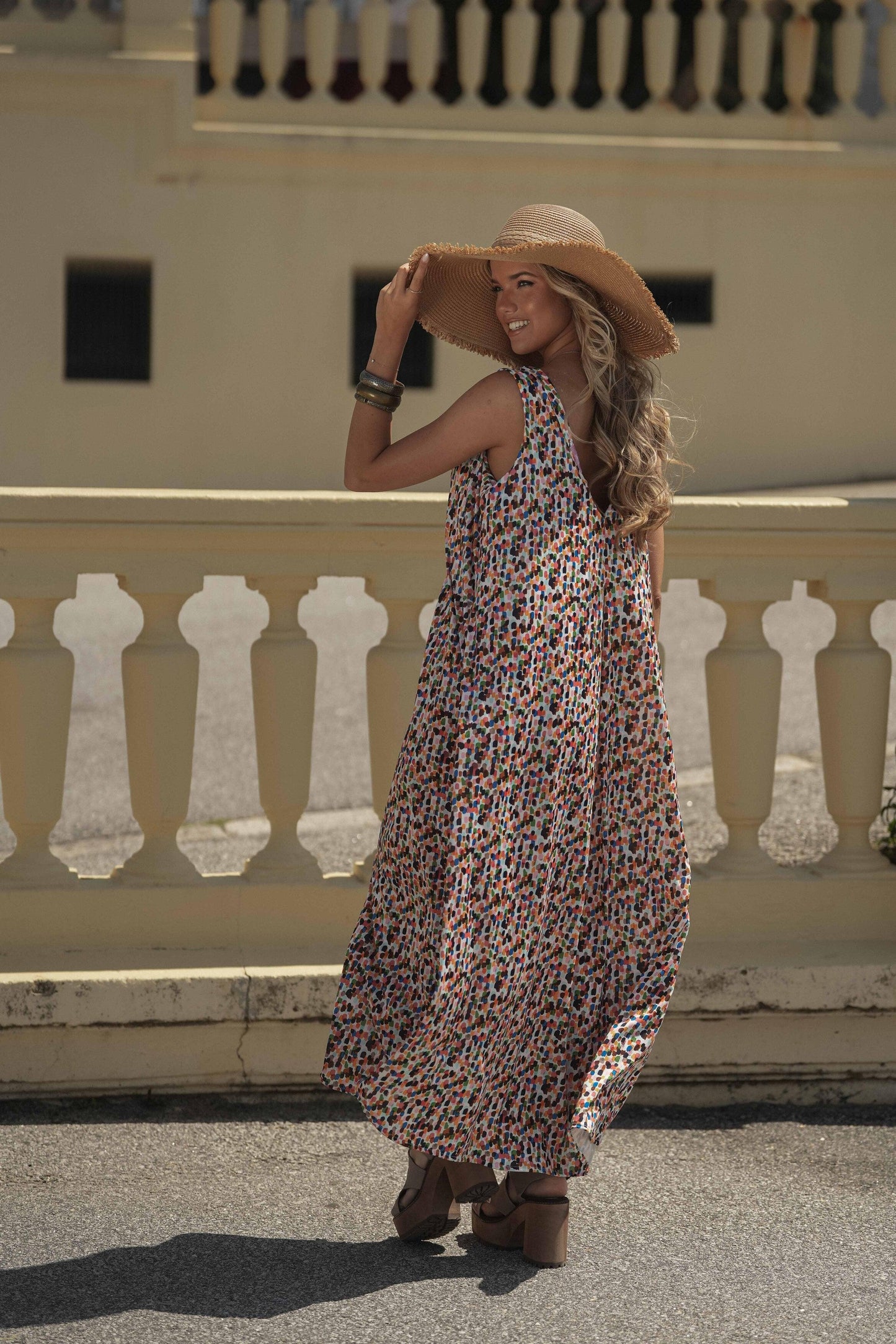 Robe longue en maille