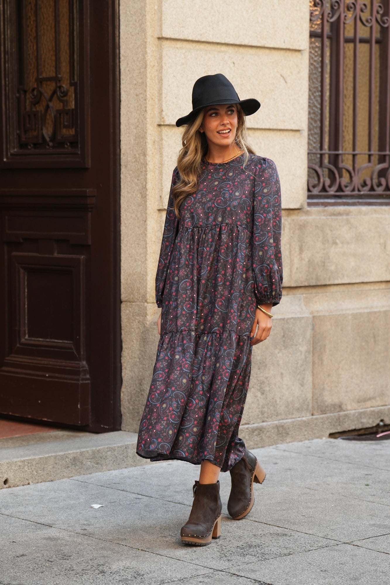Vestido comprido estampado