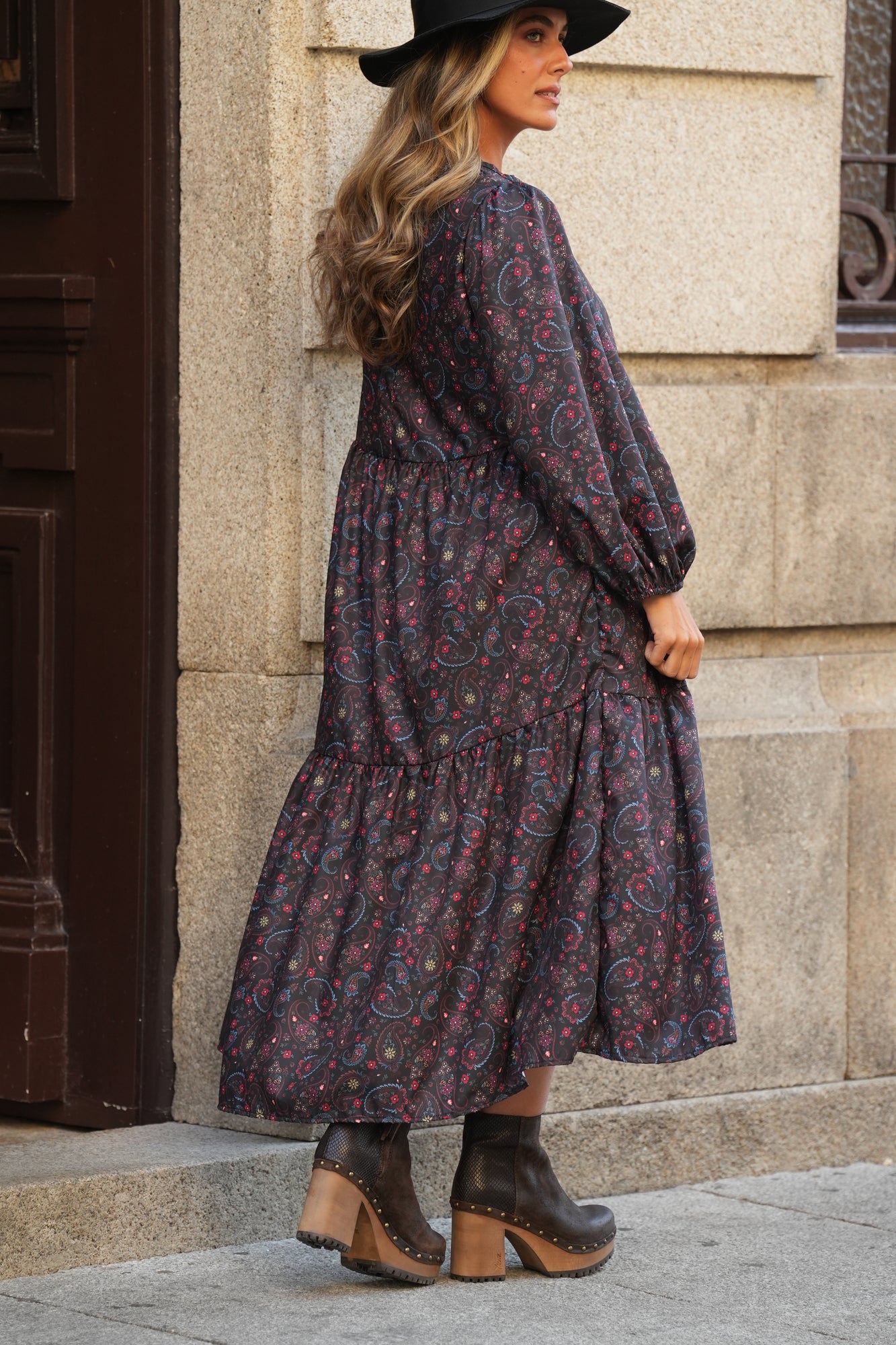 Vestido comprido estampado