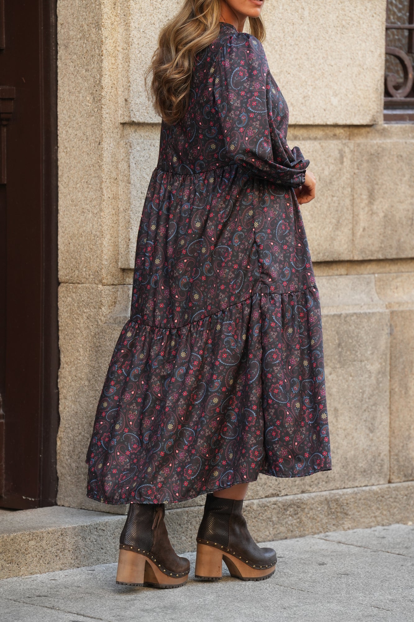 Vestido comprido estampado