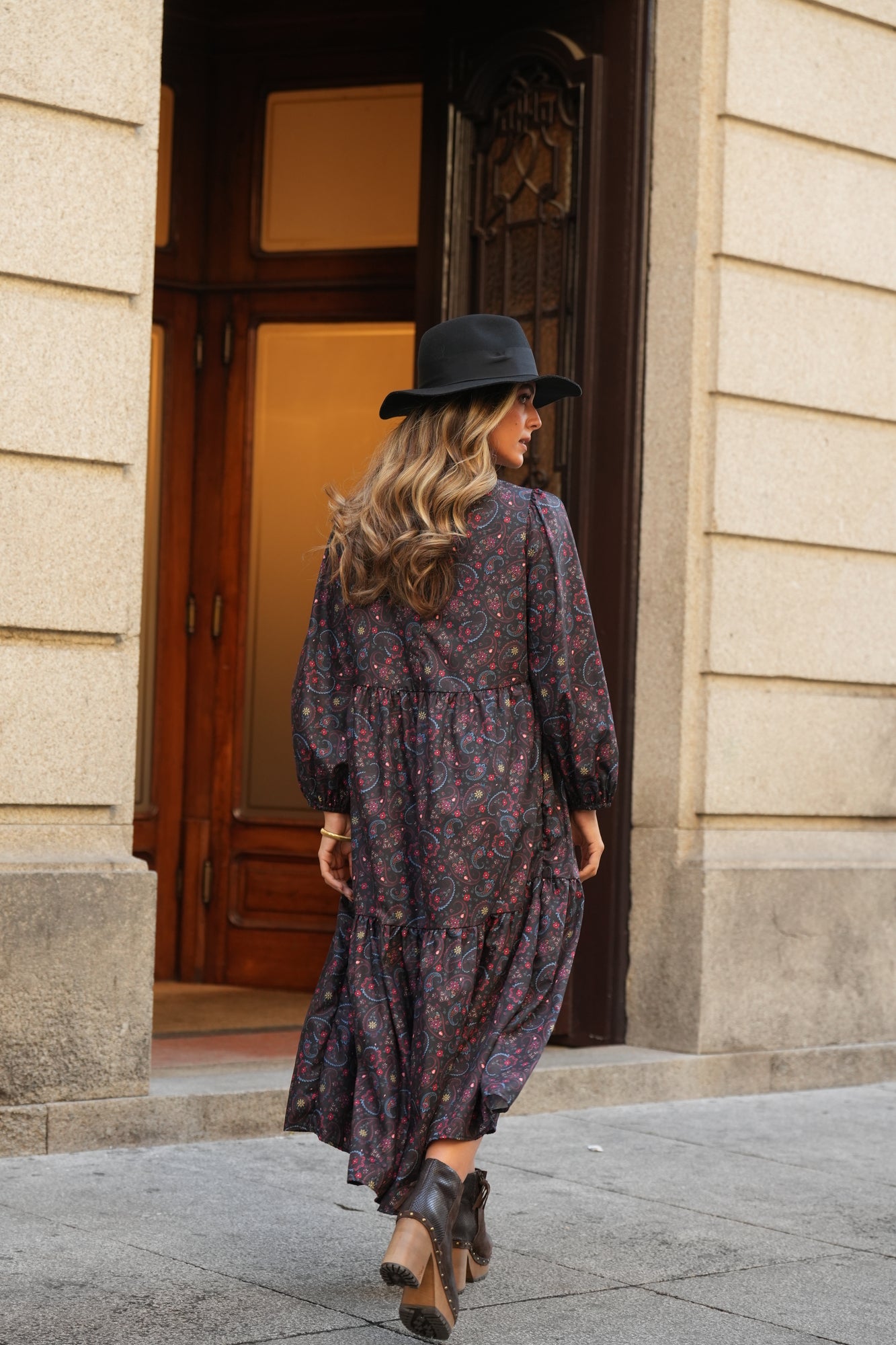 Vestido comprido estampado