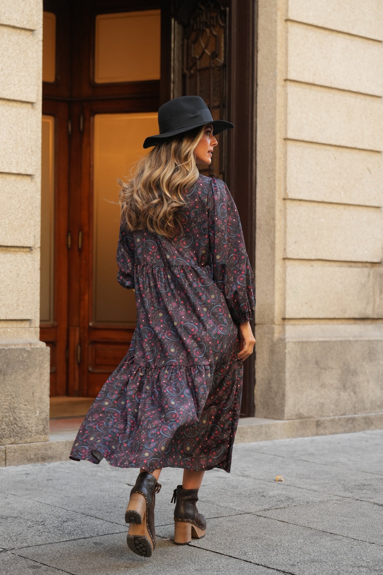 Vestido comprido estampado
